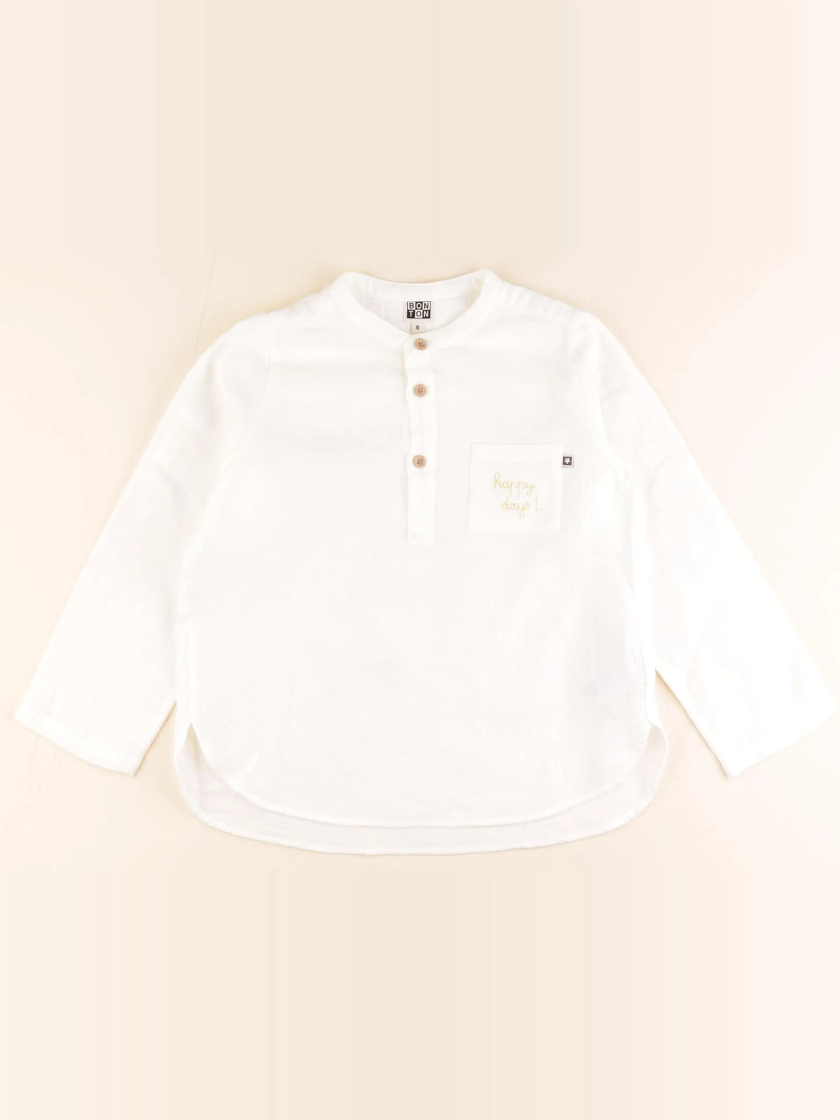 Bonton - chemise beige - 8 ans