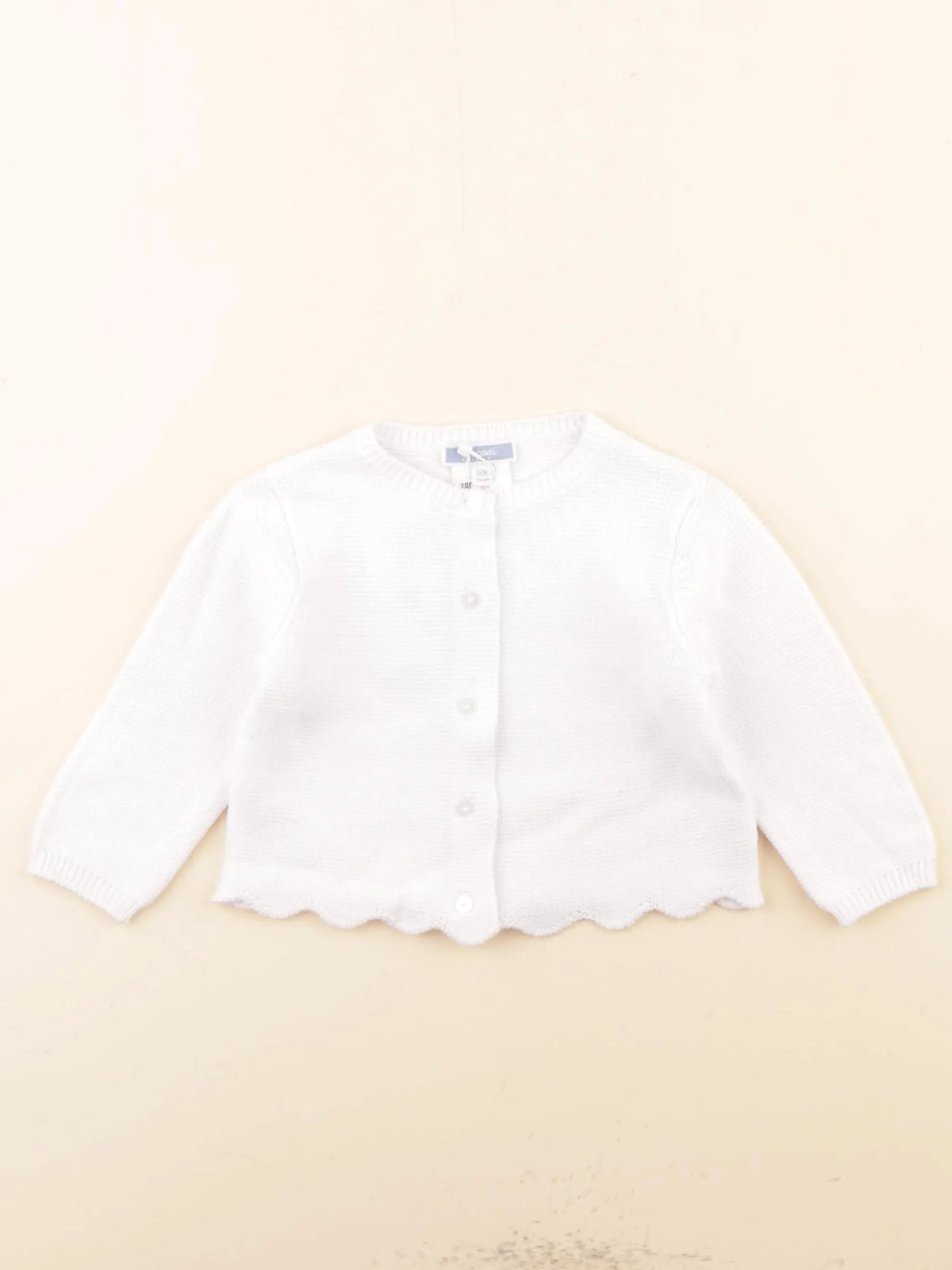 Jacadi - gilet blanc - 12 mois