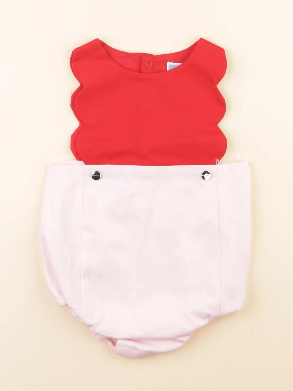 Jacadi - combinaison rose, rouge - 12 mois