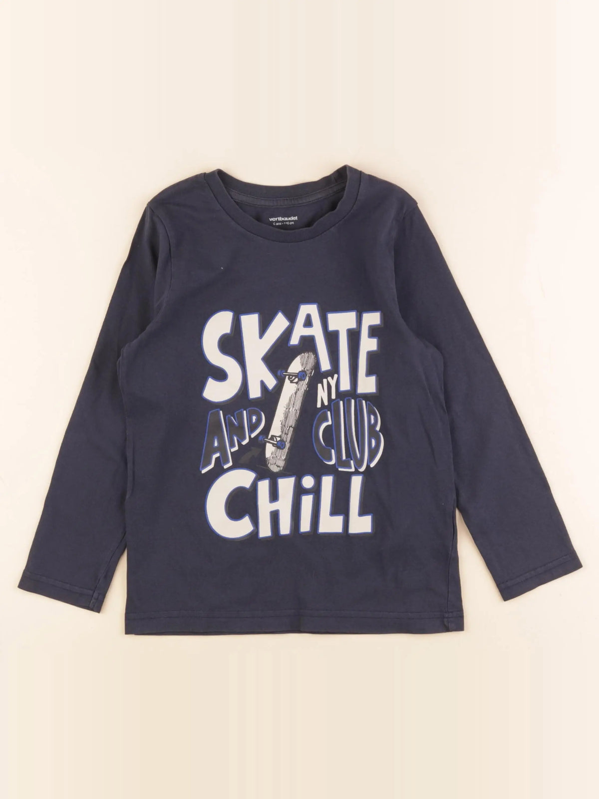 Vertbaudet - tee-shirt bleu - 6 ans