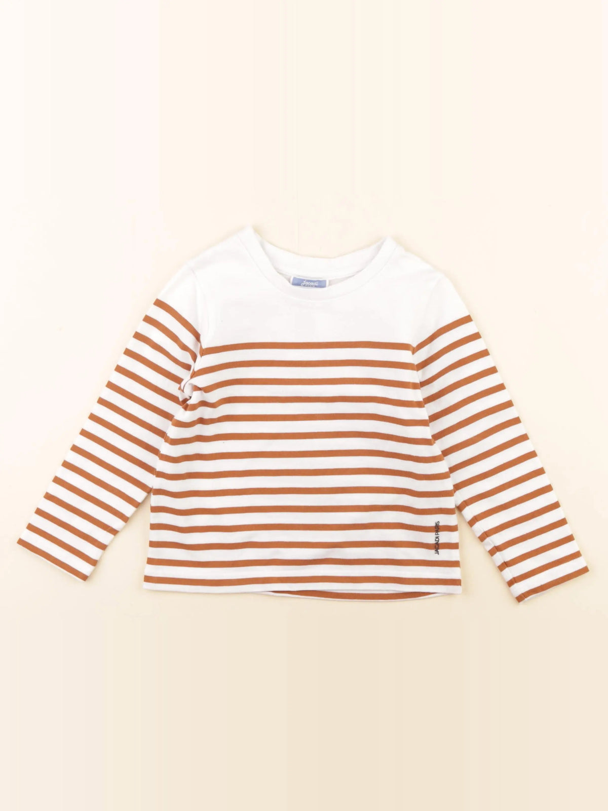 Jacadi - tee-shirt blanc, marron - 4 ans