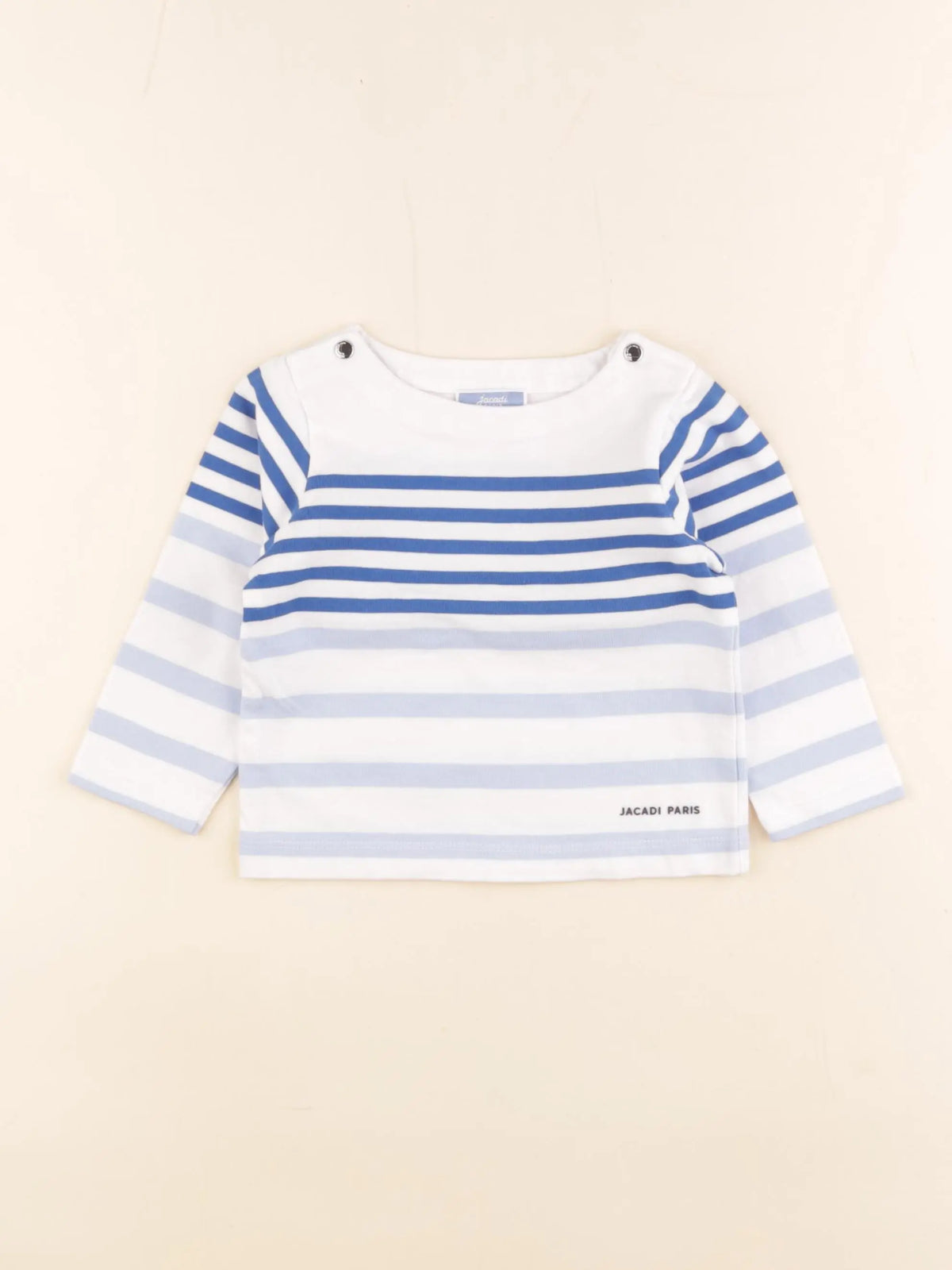 Jacadi - tee-shirt blanc, bleu - 18 mois