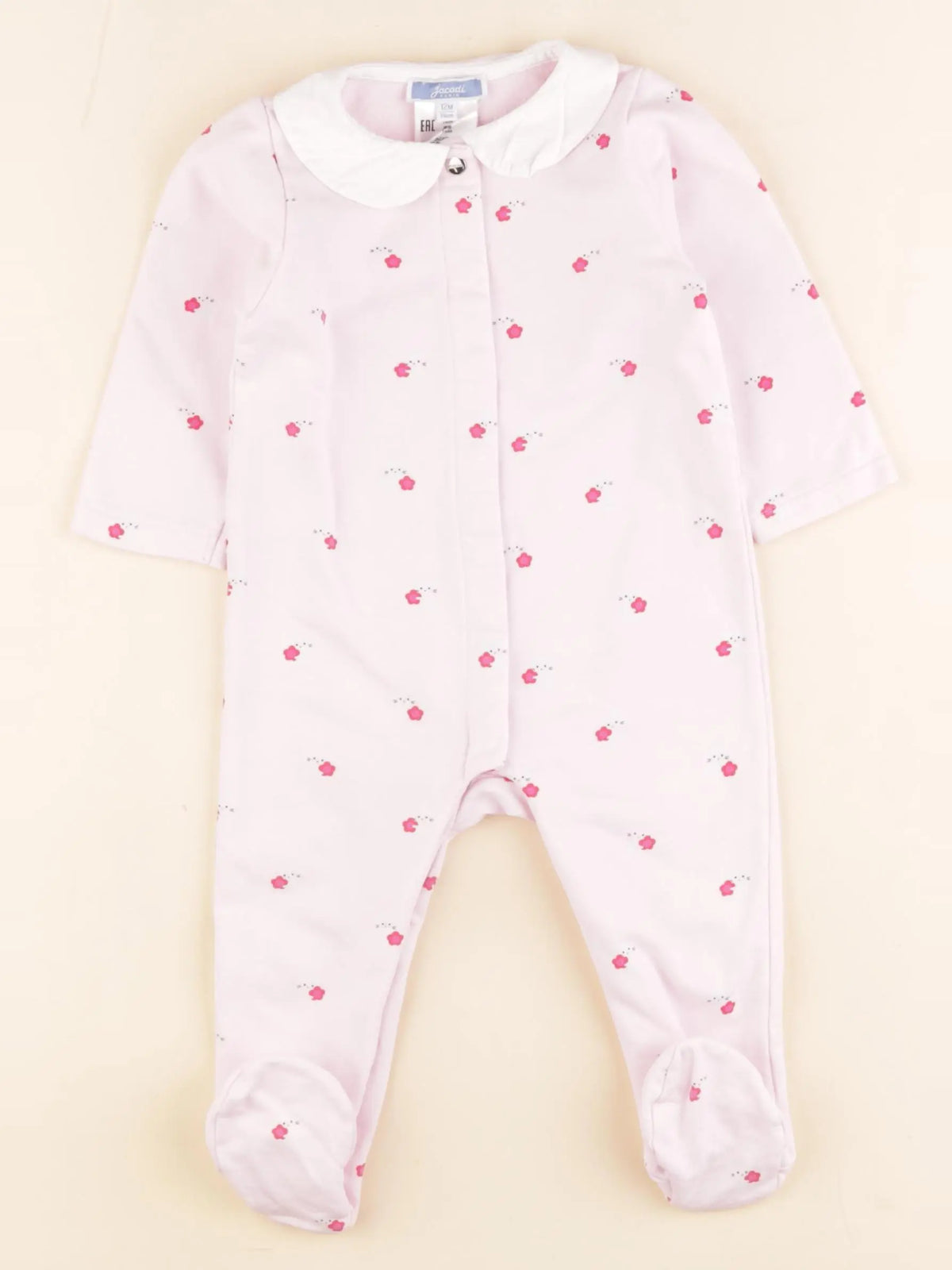 Jacadi - pyjama coton rose - 12 mois