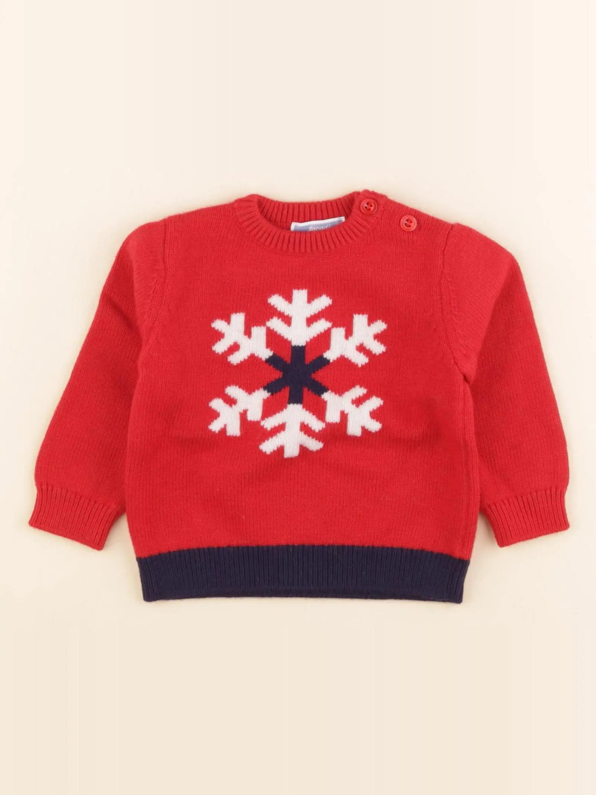Jacadi - pull rouge - 12 mois