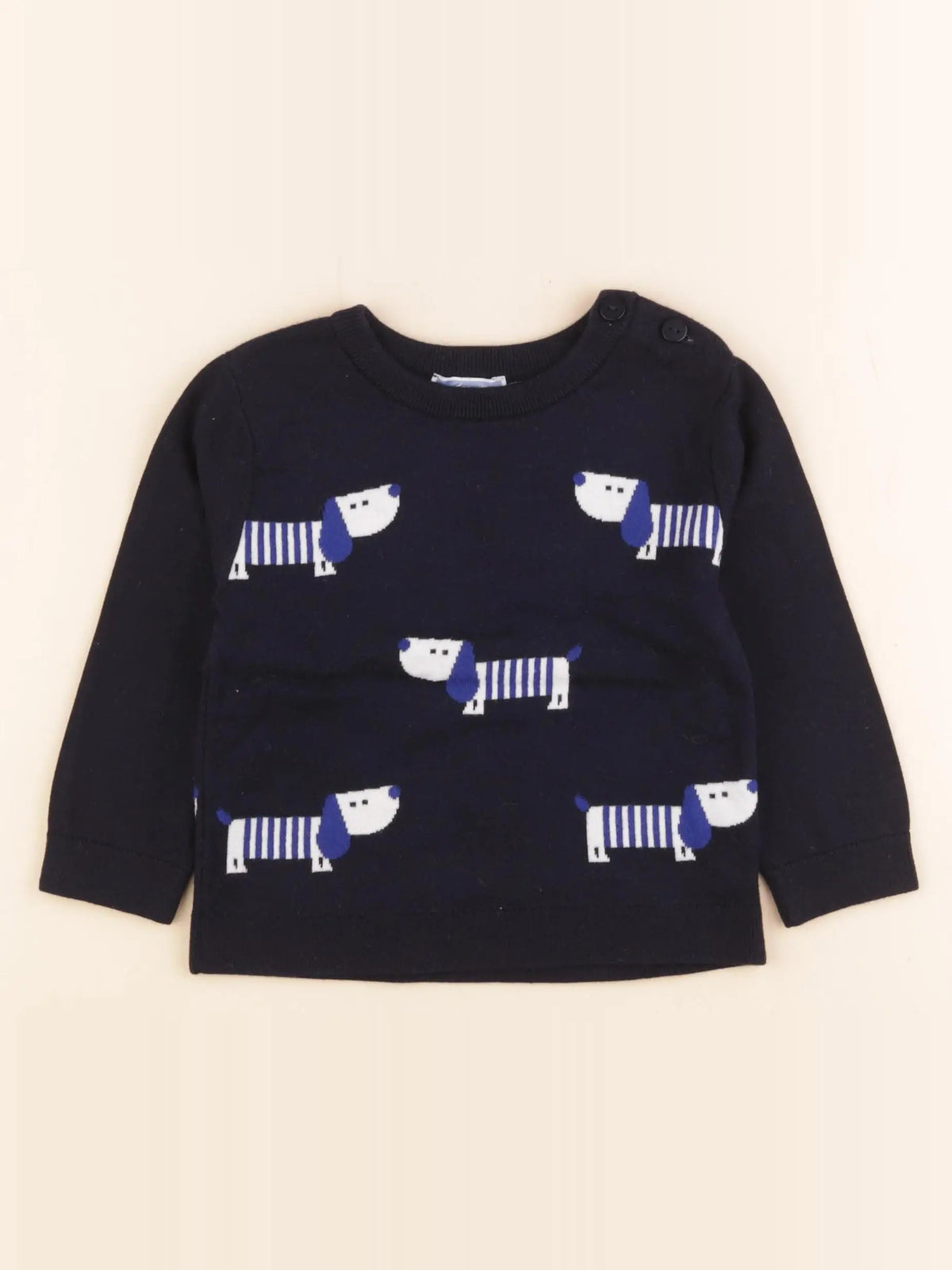 Jacadi - pull bleu - 24 mois