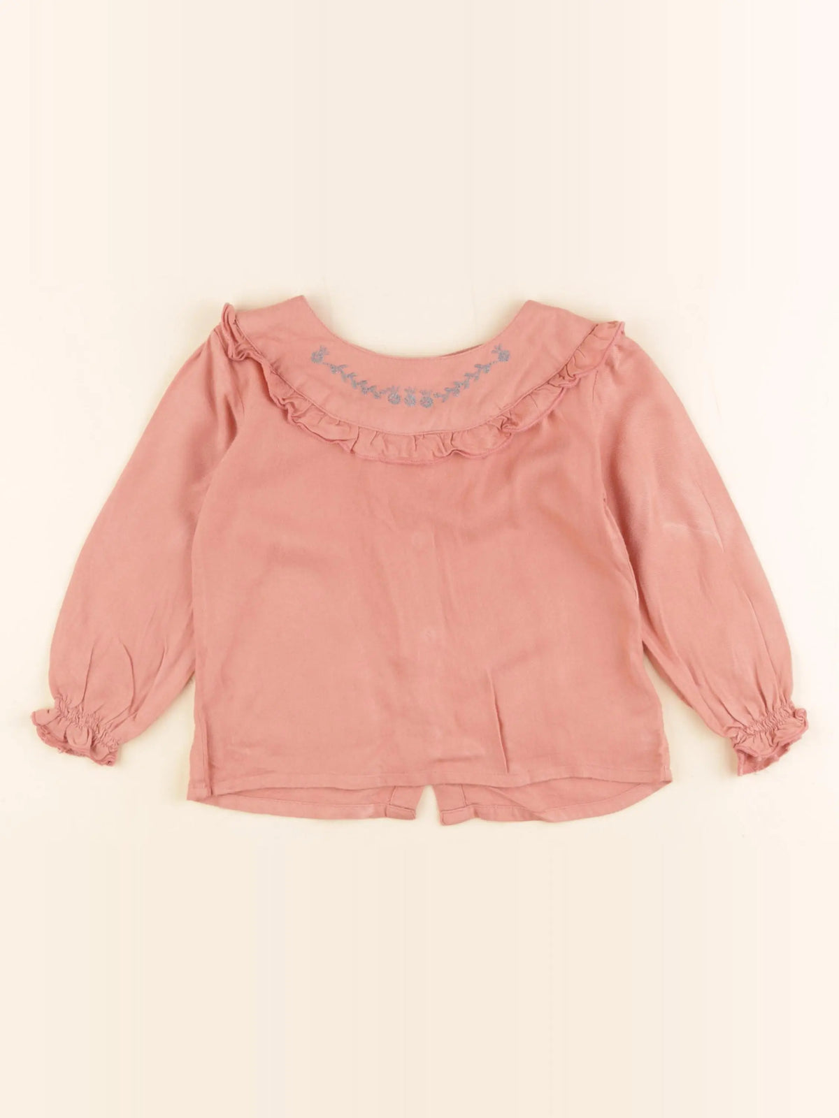 Bonnet à Pompon - blouse rose - 3 ans