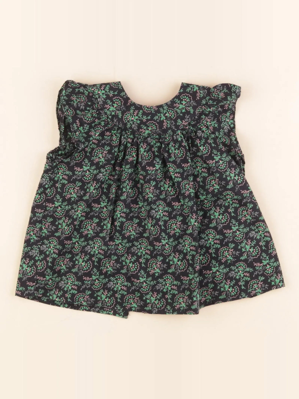 Bonpoint - blouse bleu, vert - 18 mois