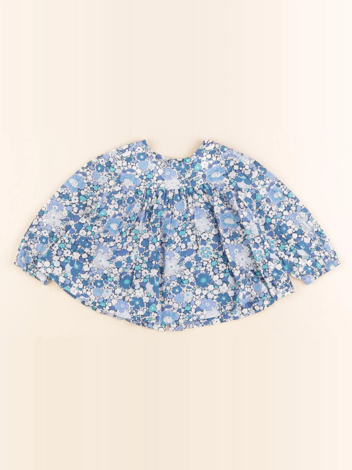 Jacadi - blouse liberty bleu - 12 mois