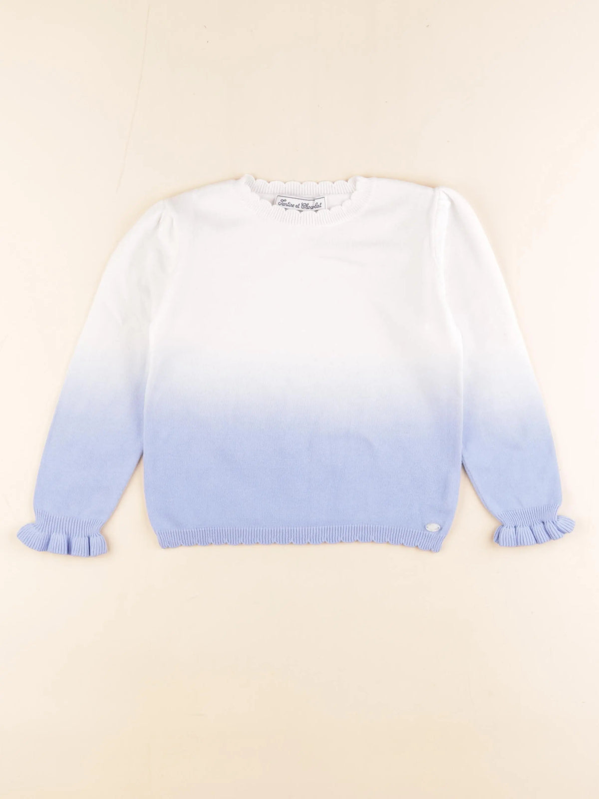 Tartine & Chocolat - pull blanc, bleu - 6 ans