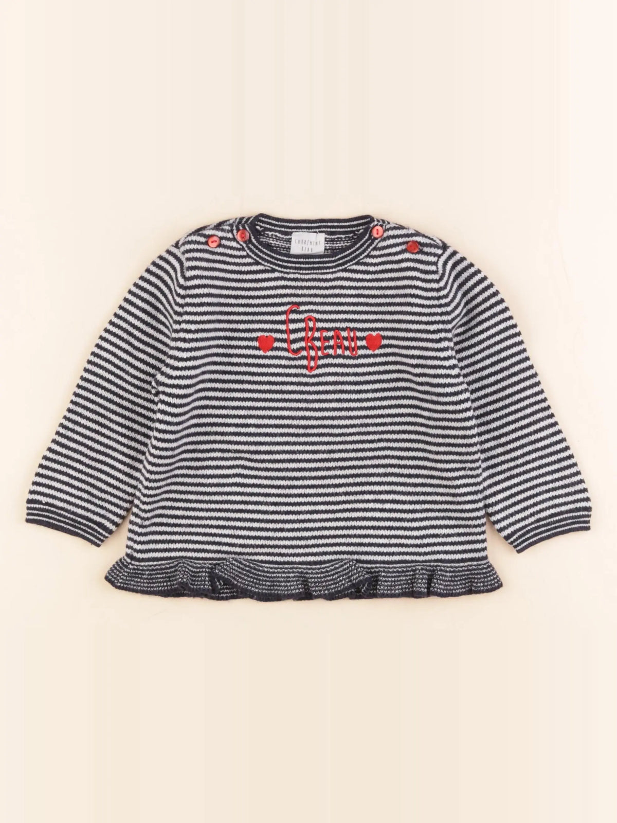 Carrément Beau - pull bleu - 18 mois