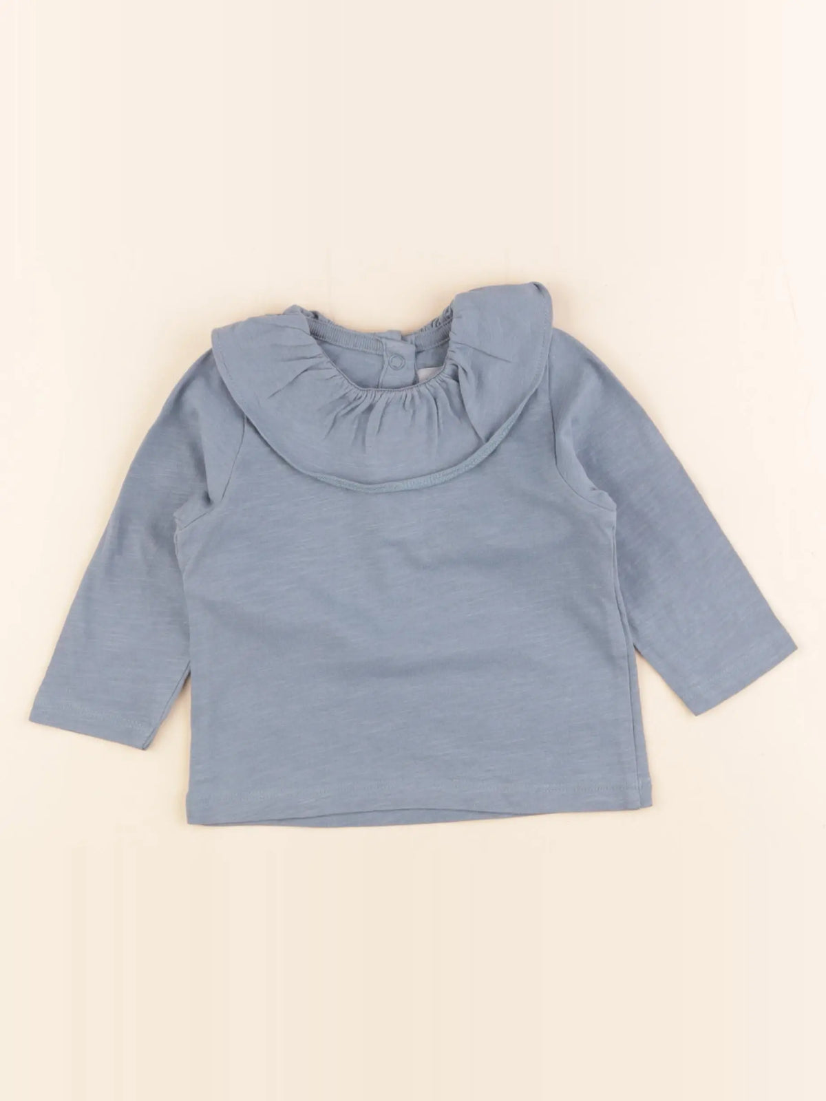Petit Bateau - tee-shirt bleu - 6 mois