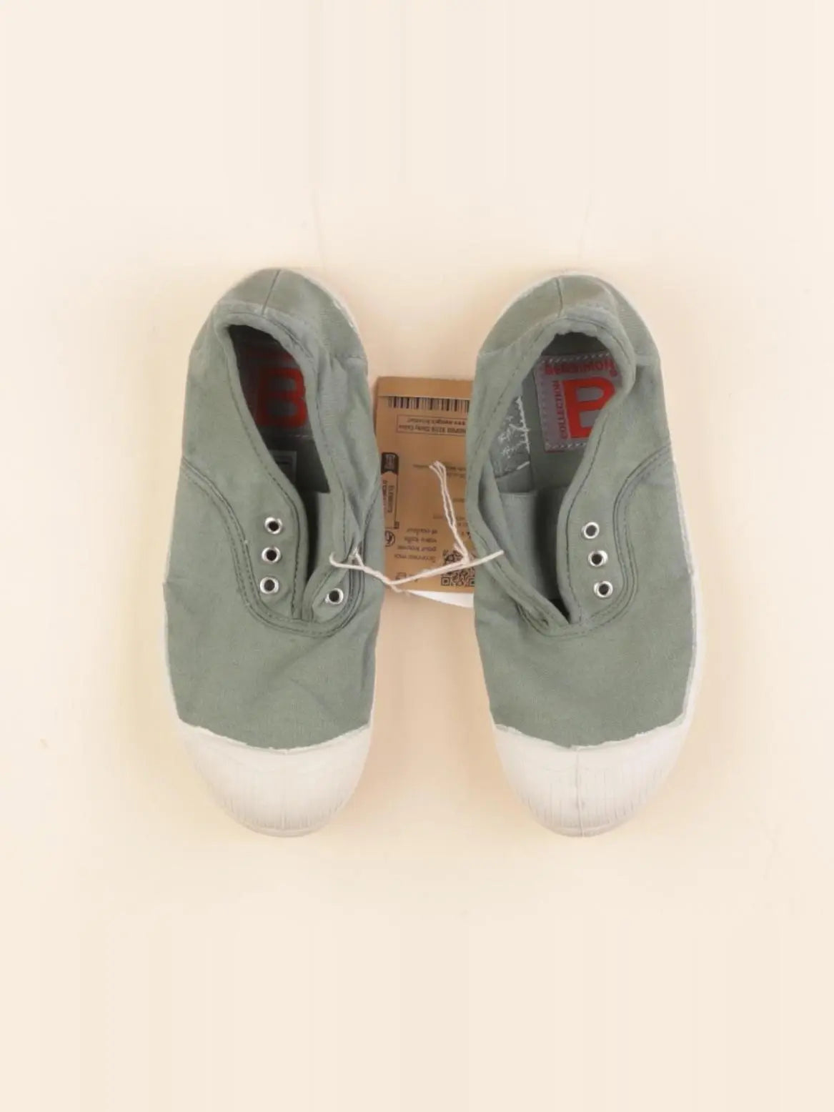 Bensimon - tennis élastiqué vert - pointure 30