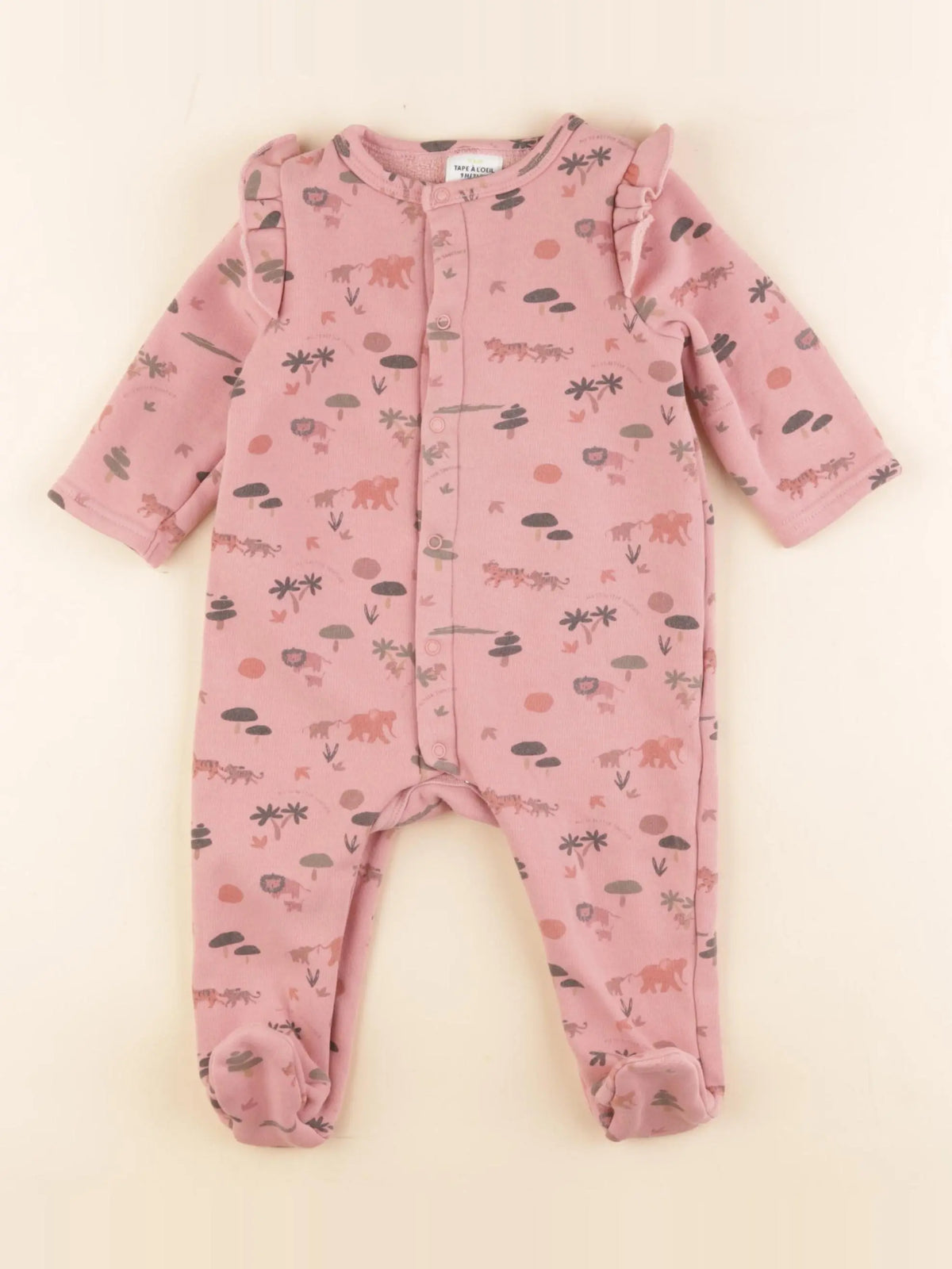 Tape à l'oeil - pyjama coton rose - 9 mois