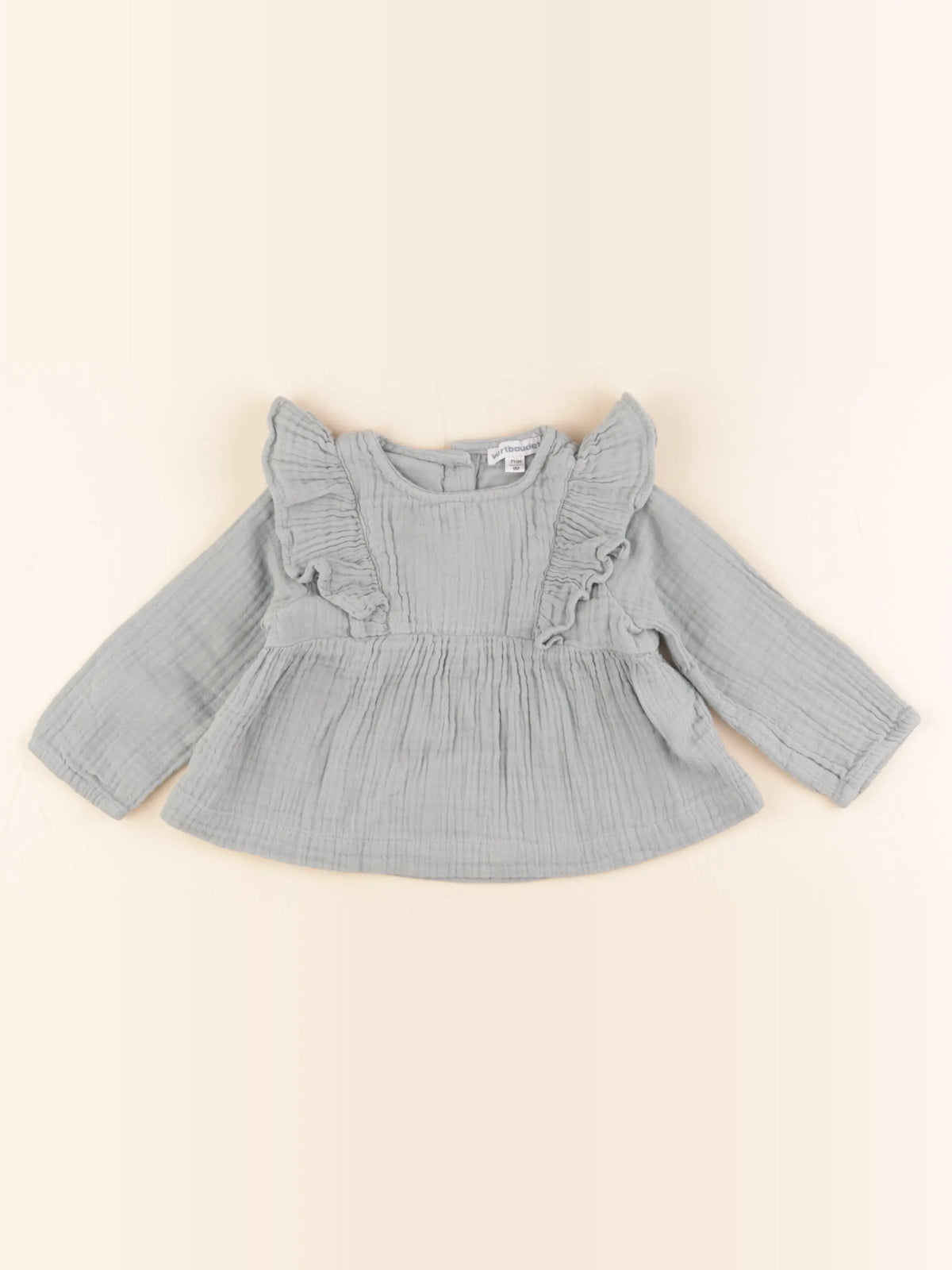 Vertbaudet - blouse vert - 9 mois