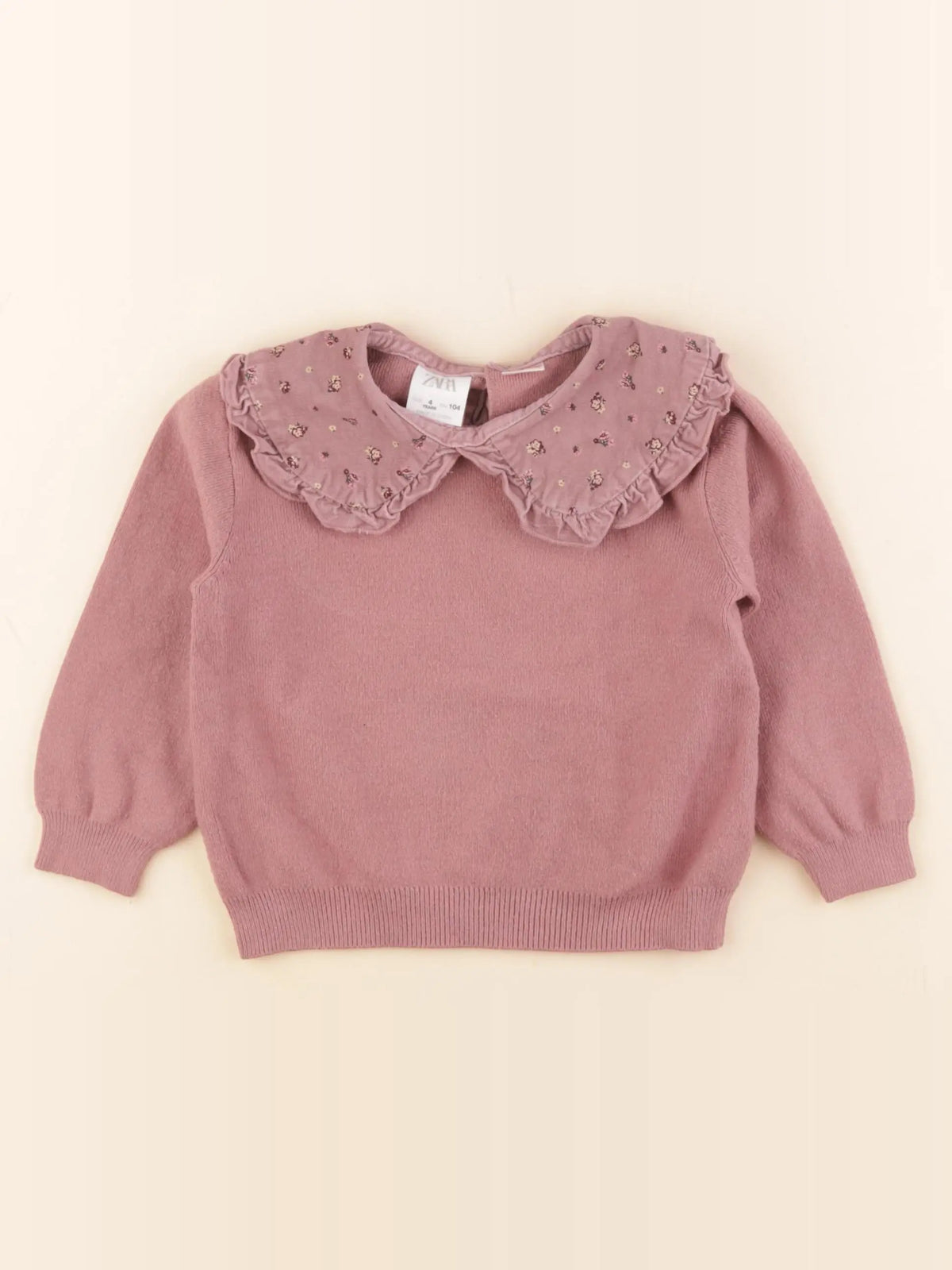 Zara - pull rose - 4 ans