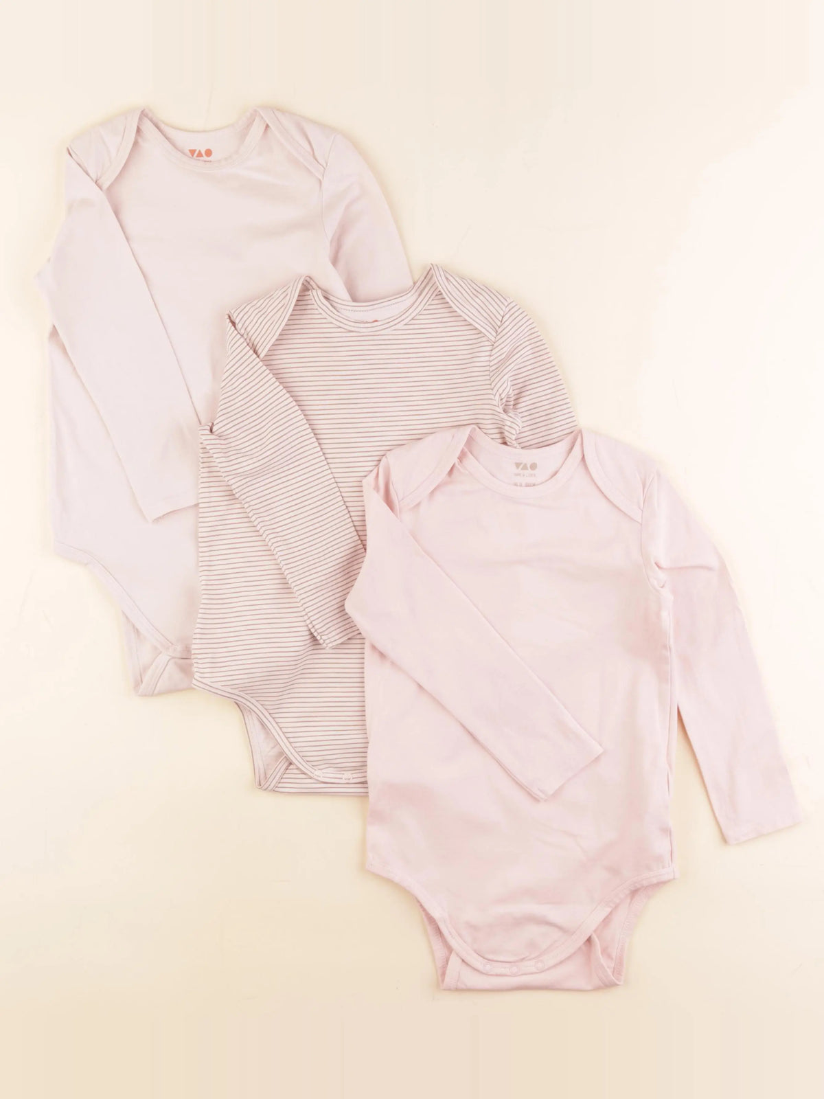 Tape à l'oeil - lot de 3 bodies en coton rose - 36 mois