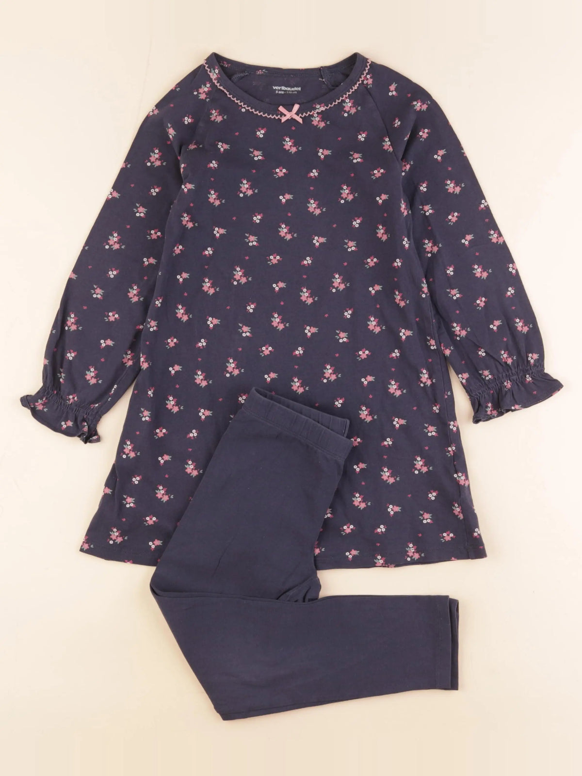 Vertbaudet - pyjama coton bleu - 5 ans