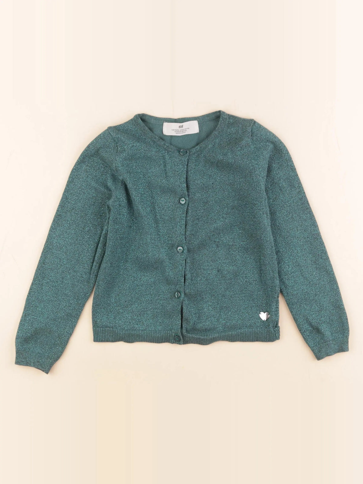H&M - gilet vert - 5/6 ans