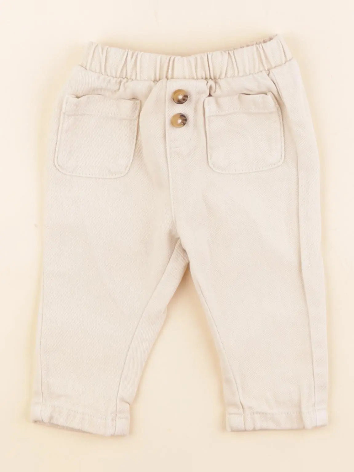 Vertbaudet - pantalon beige - 3 mois