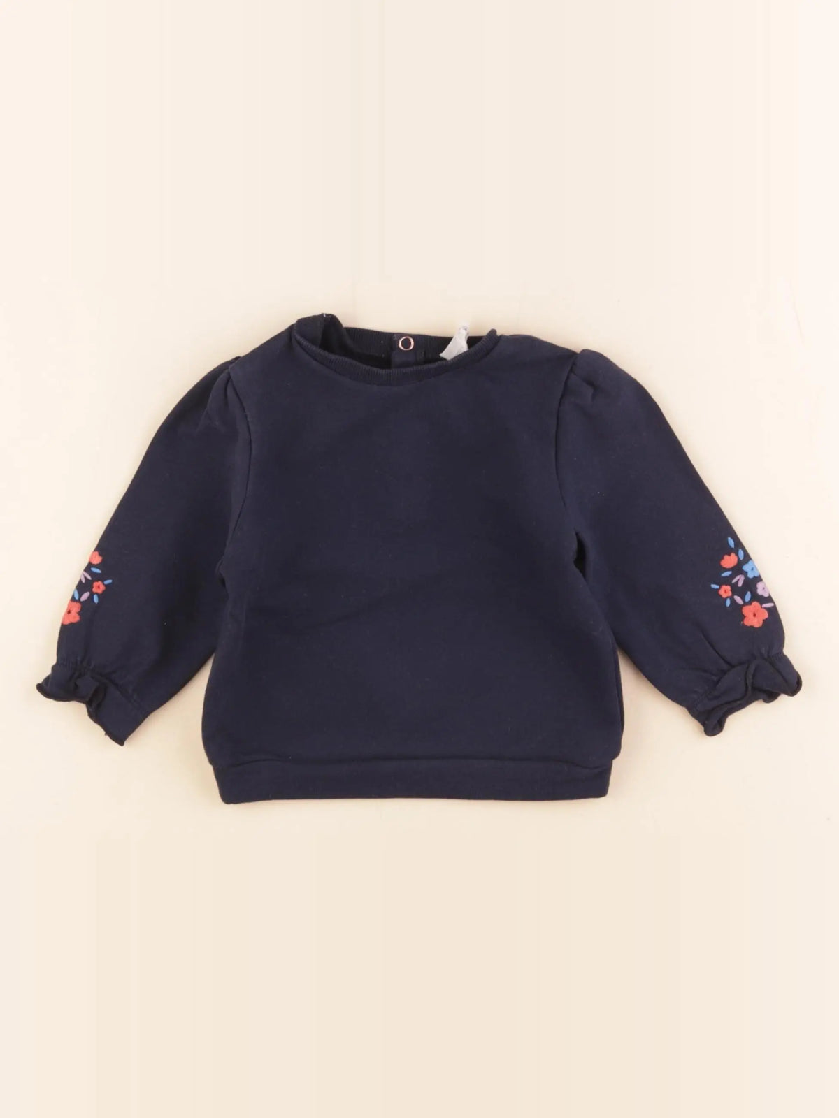 Carrément Beau - sweat bleu - 12 mois