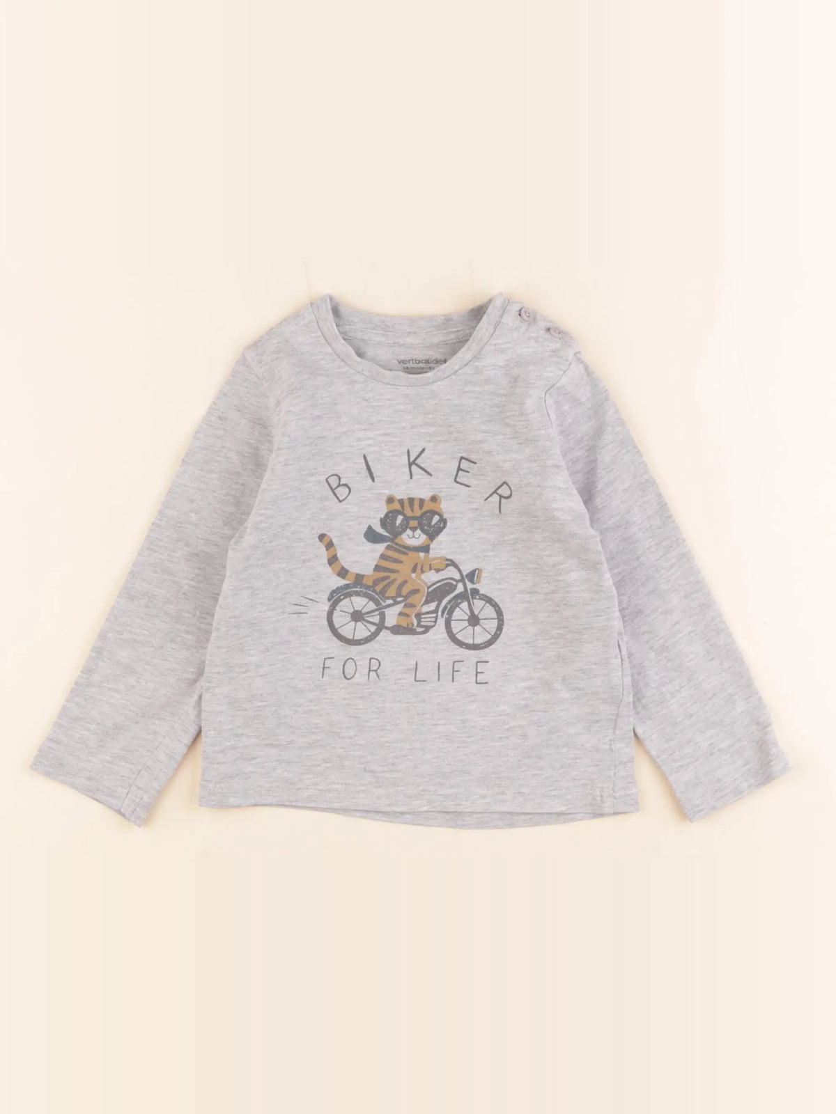 Vertbaudet - tee-shirt gris - 18 mois