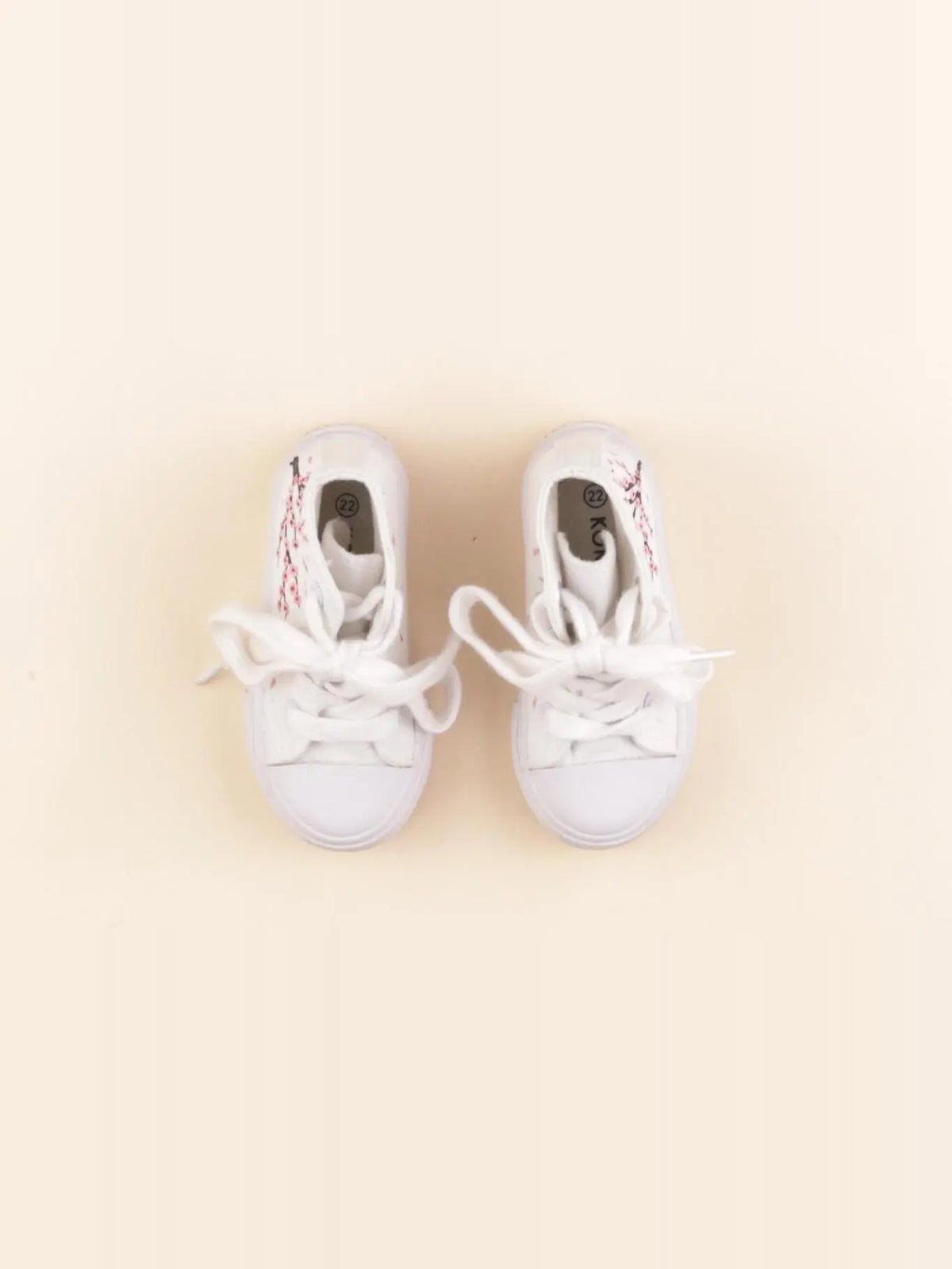 Koko art - tennis à scratch/ lacets blanc - pointure 22