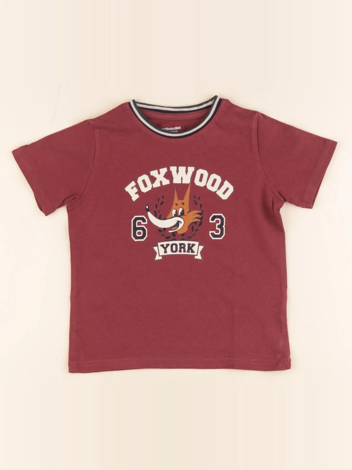 Vertbaudet - tee-shirt rouge - 4 ans