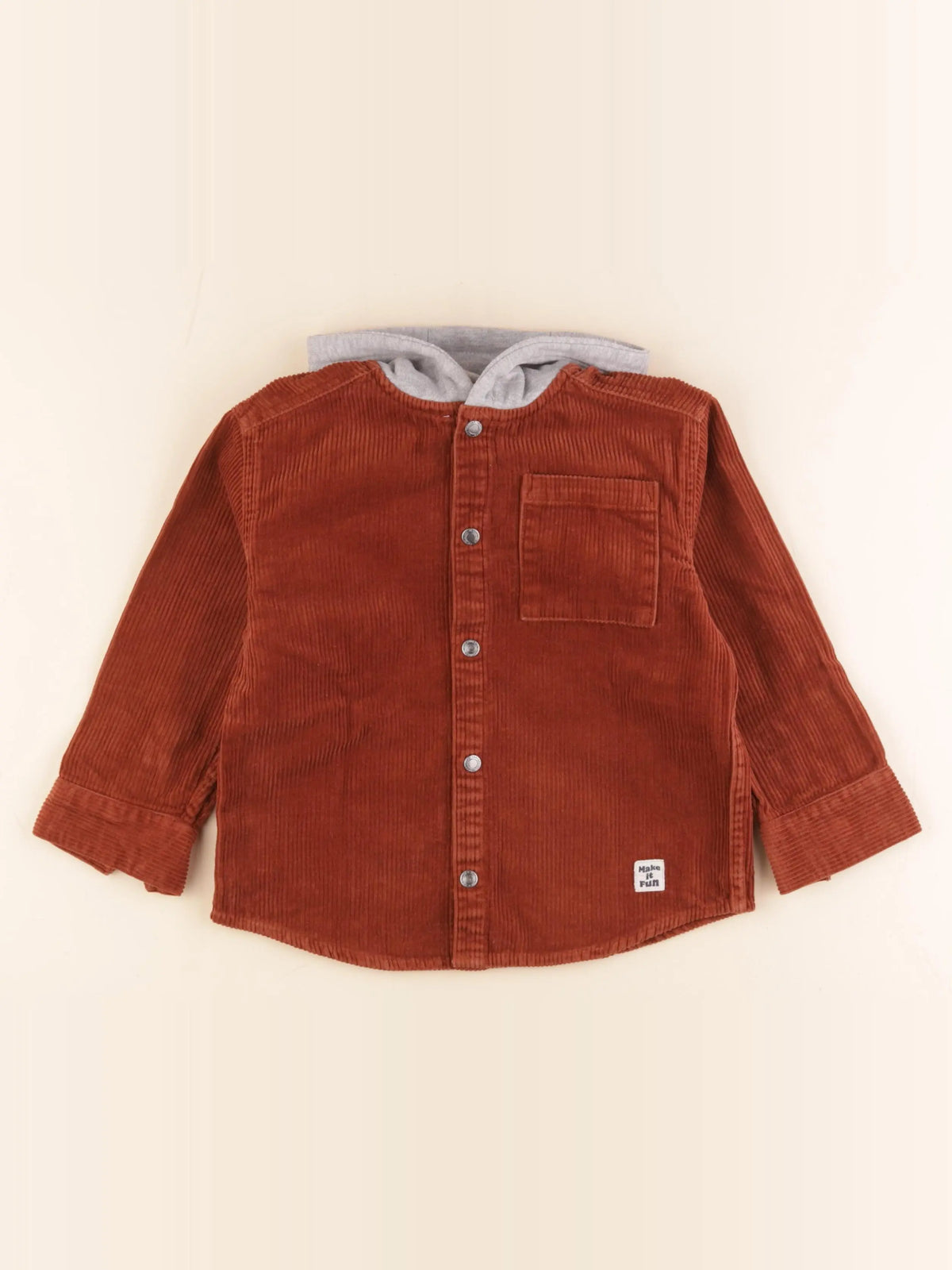 Vertbaudet - chemise marron - 4 ans