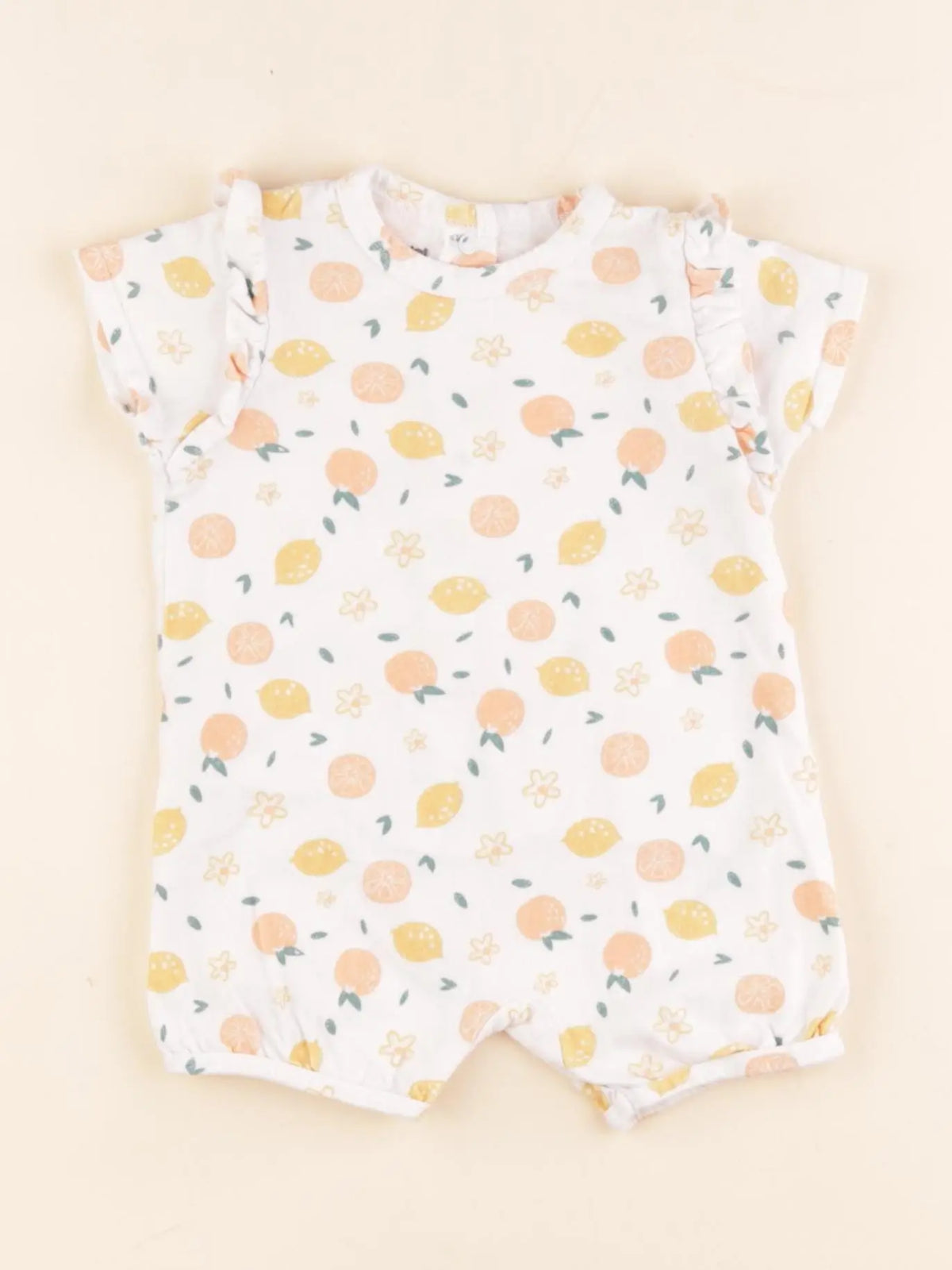 Vertbaudet - combinaison jaune, orange - 3 mois