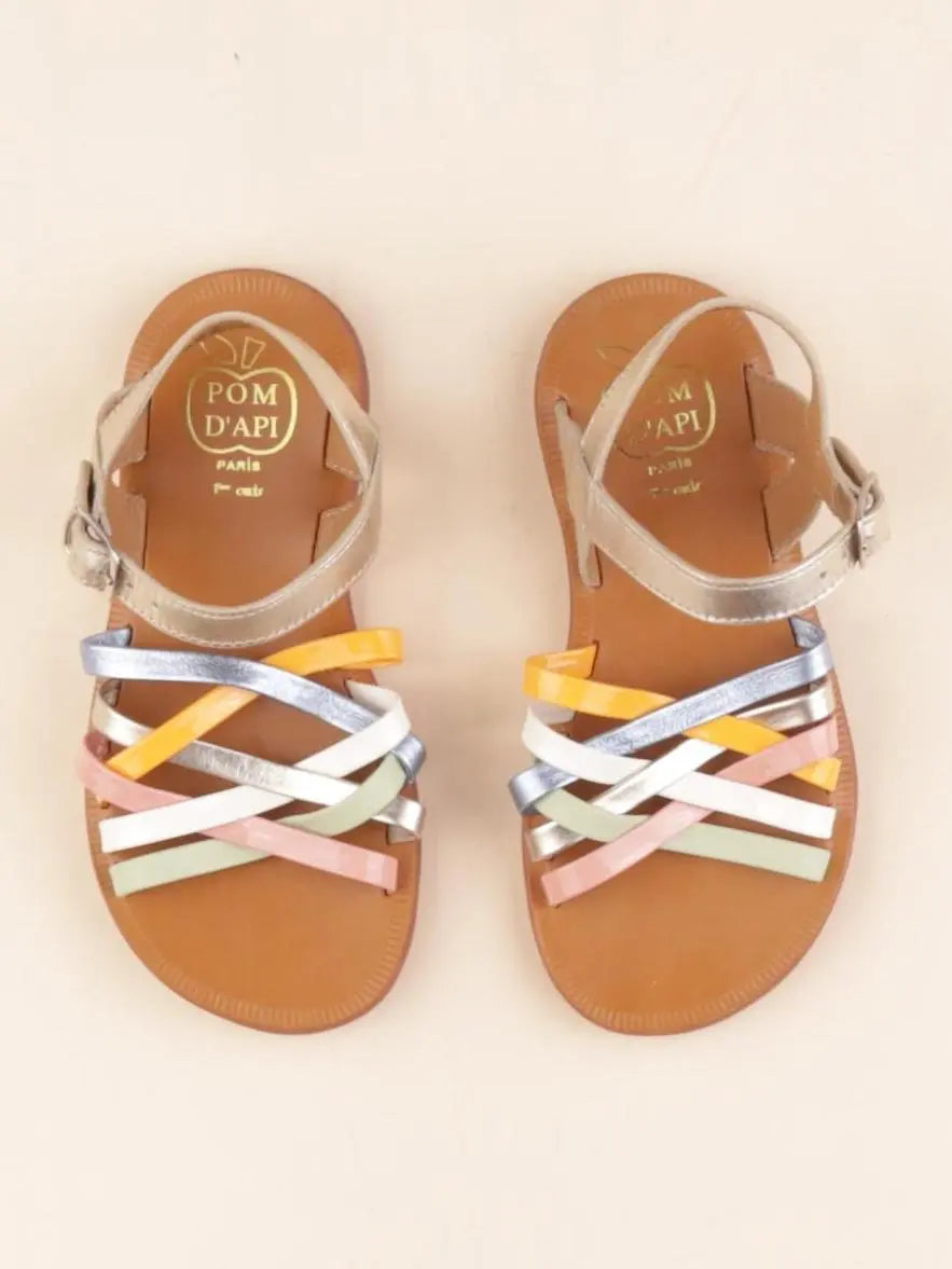 Pom d'Api - sandales multicolore - pointure 28