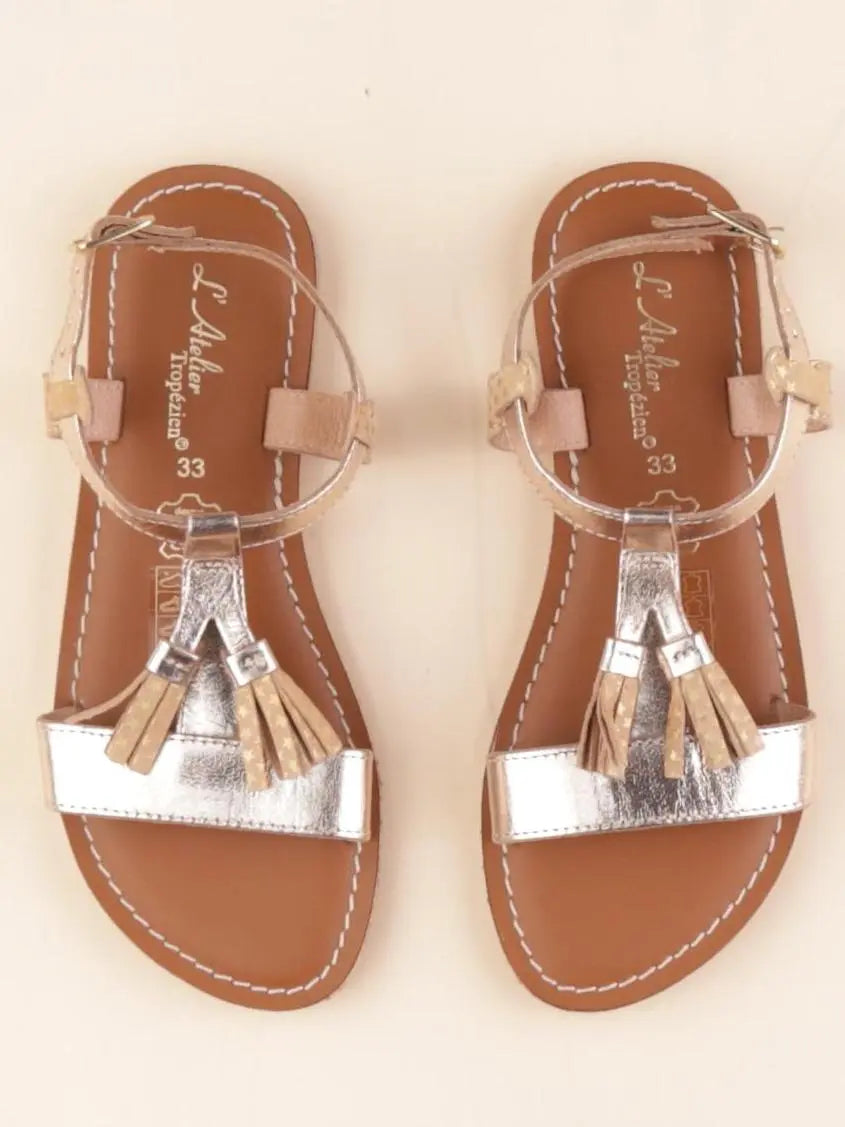 L' atelier tropézien - sandales or - pointure 33