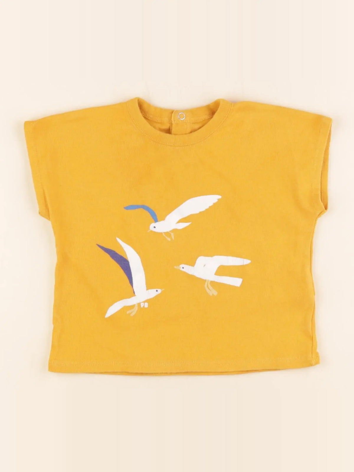 Petit Bateau - tee-shirt jaune - 12 mois