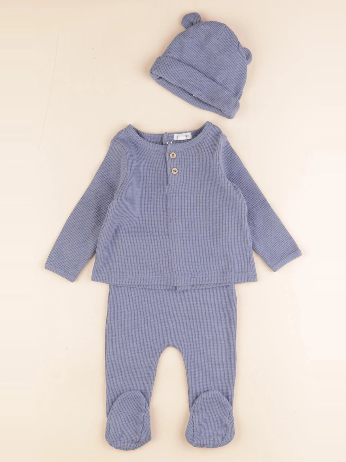 Vertbaudet - pyjama coton bleu - 6 mois