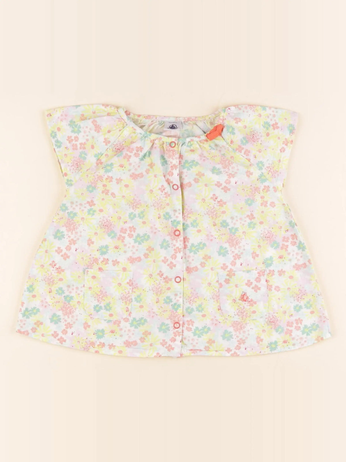 Petit Bateau - blouse multicolore - 24 mois