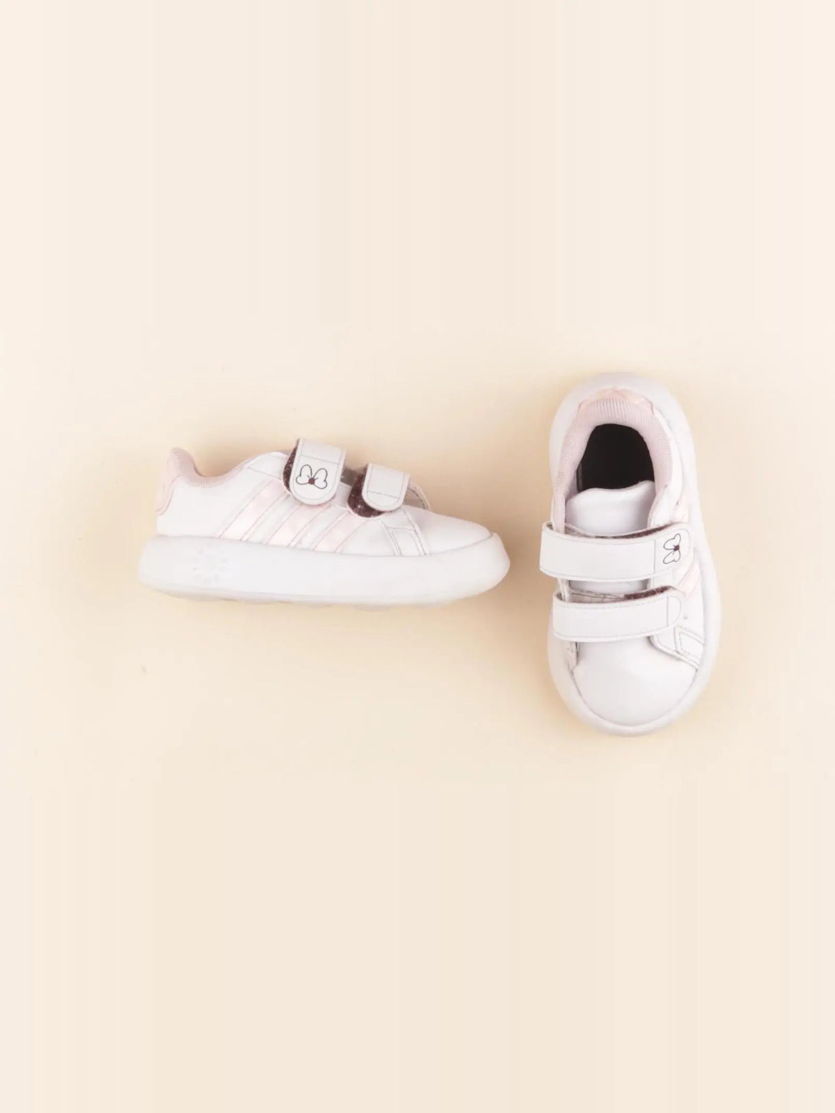 Adidas - baskets blanc, rose - pointure 24