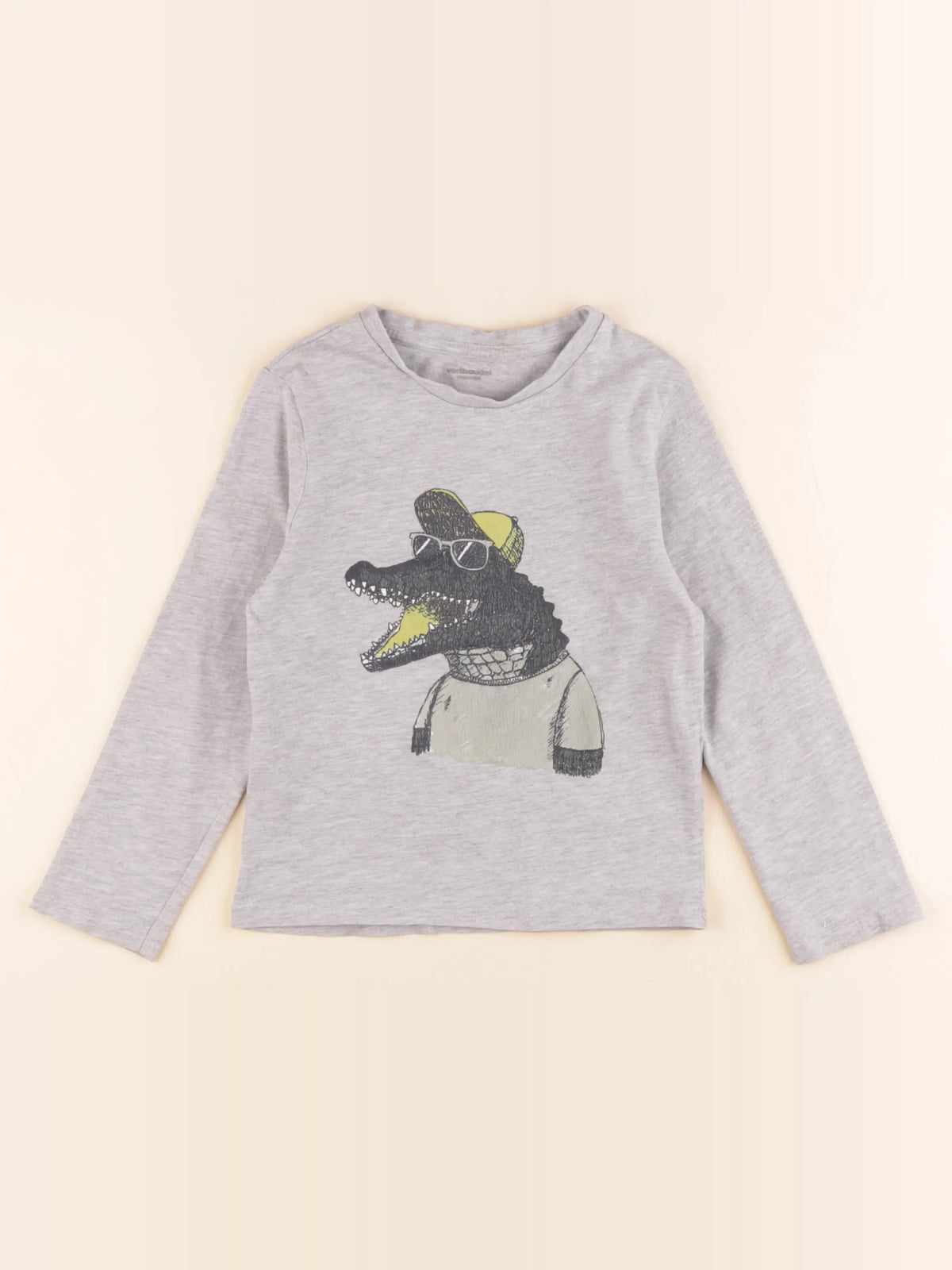 Vertbaudet - tee-shirt gris - 6 ans