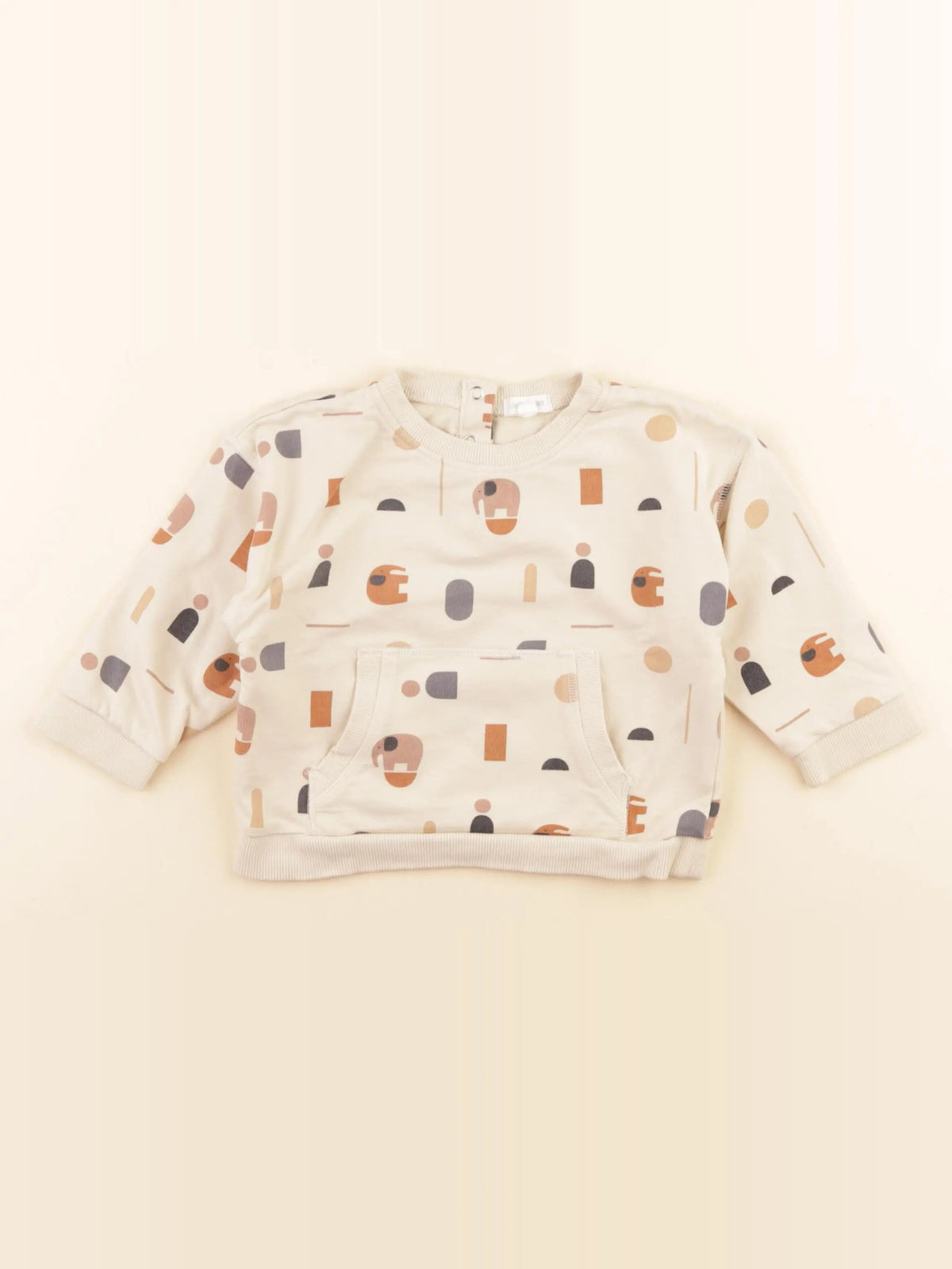 Vertbaudet - sweat beige - 18 mois