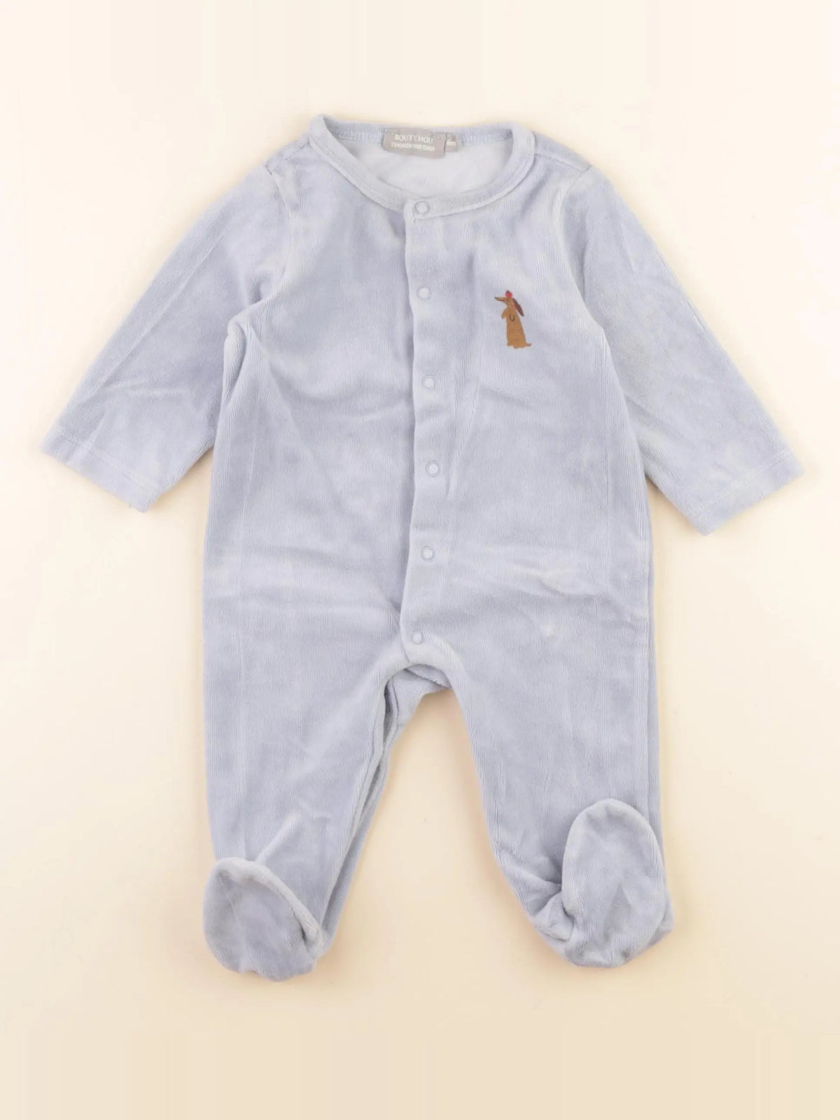 Boutchou - pyjama velours bleu - 6 mois