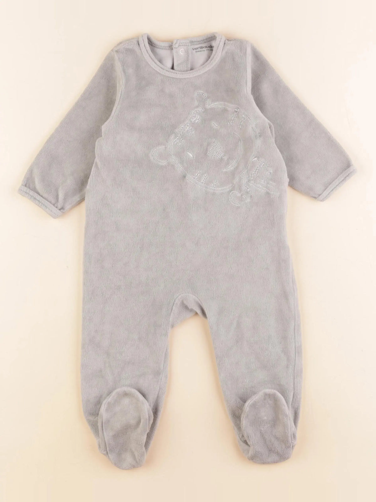 Vertbaudet - pyjama velours vert - 9 mois