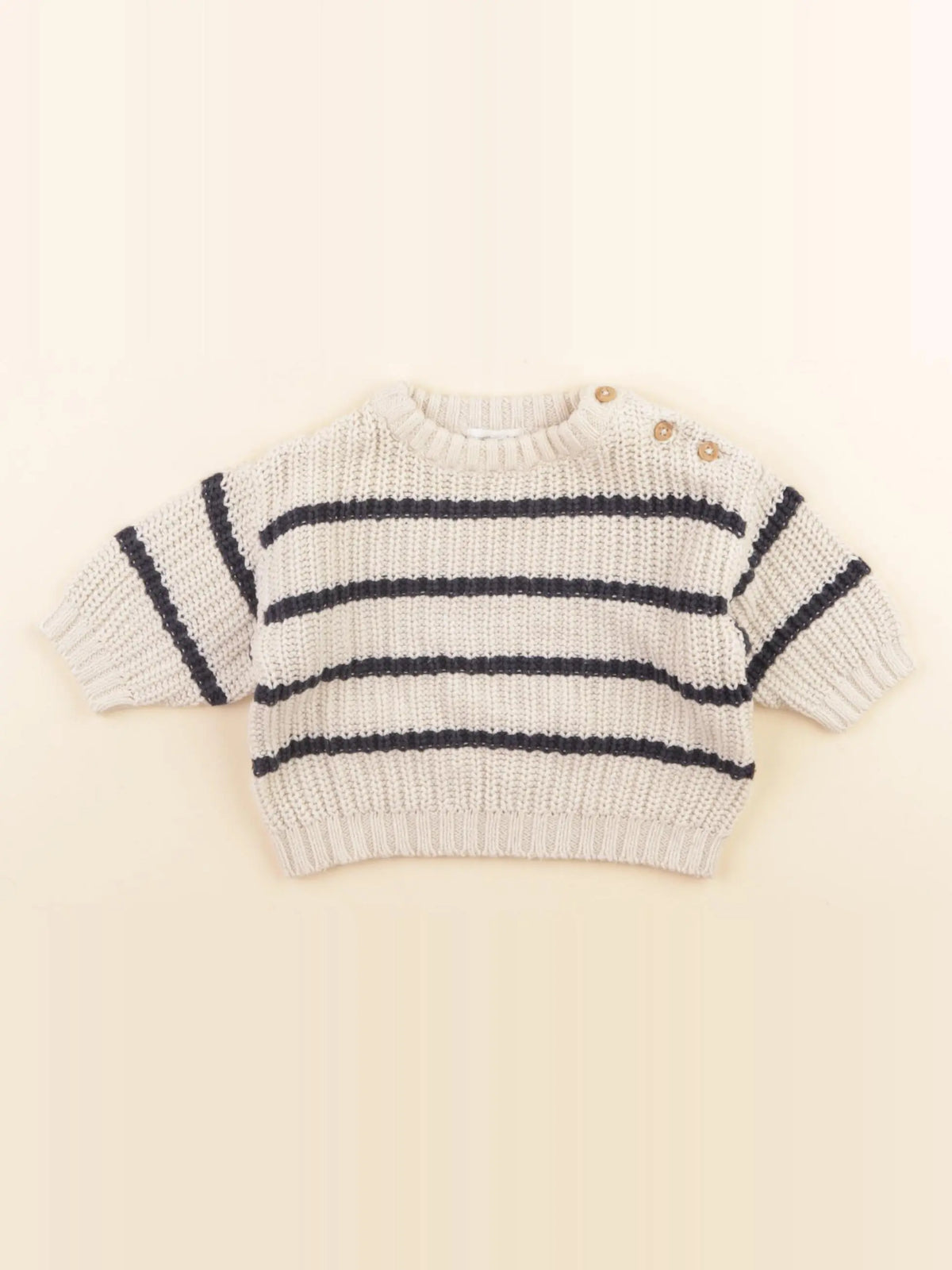 Vertbaudet - pull bleu - 3 mois