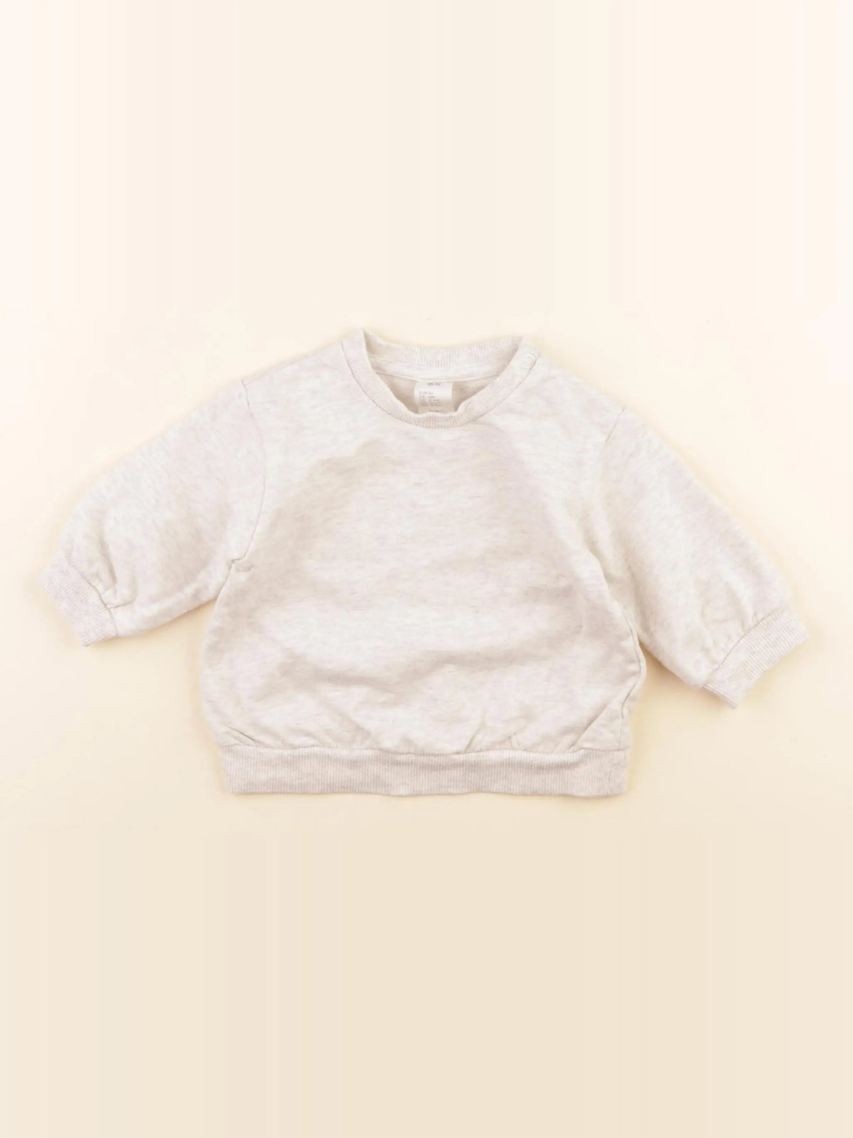 H&M - sweat beige - 2/4 mois
