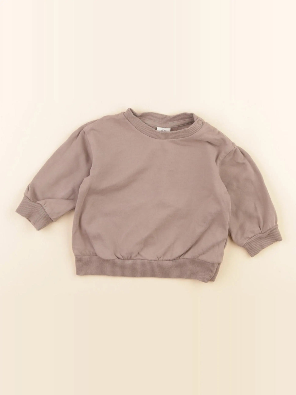 H&M - sweat marron - 2/4 mois