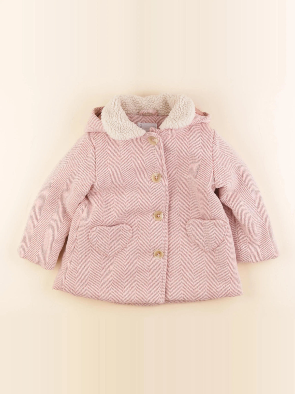 Vertbaudet - manteau rose - 3 ans
