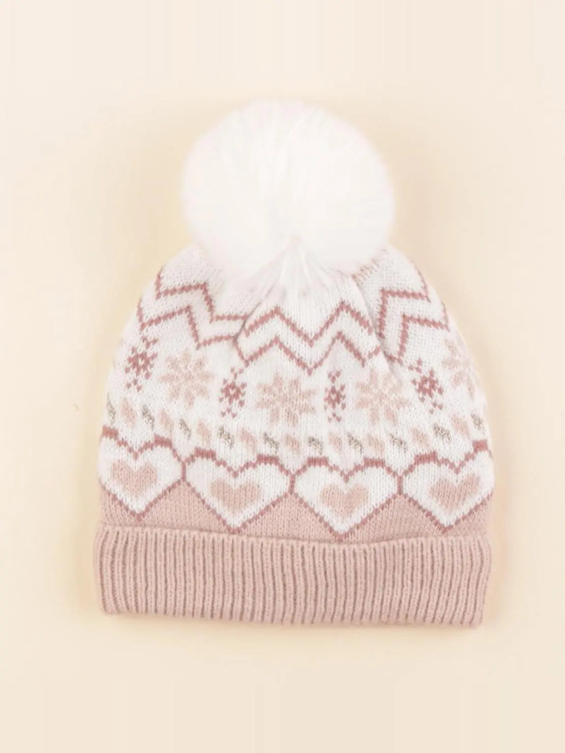 Vertbaudet - bonnet blanc, rose - 2/3 ans