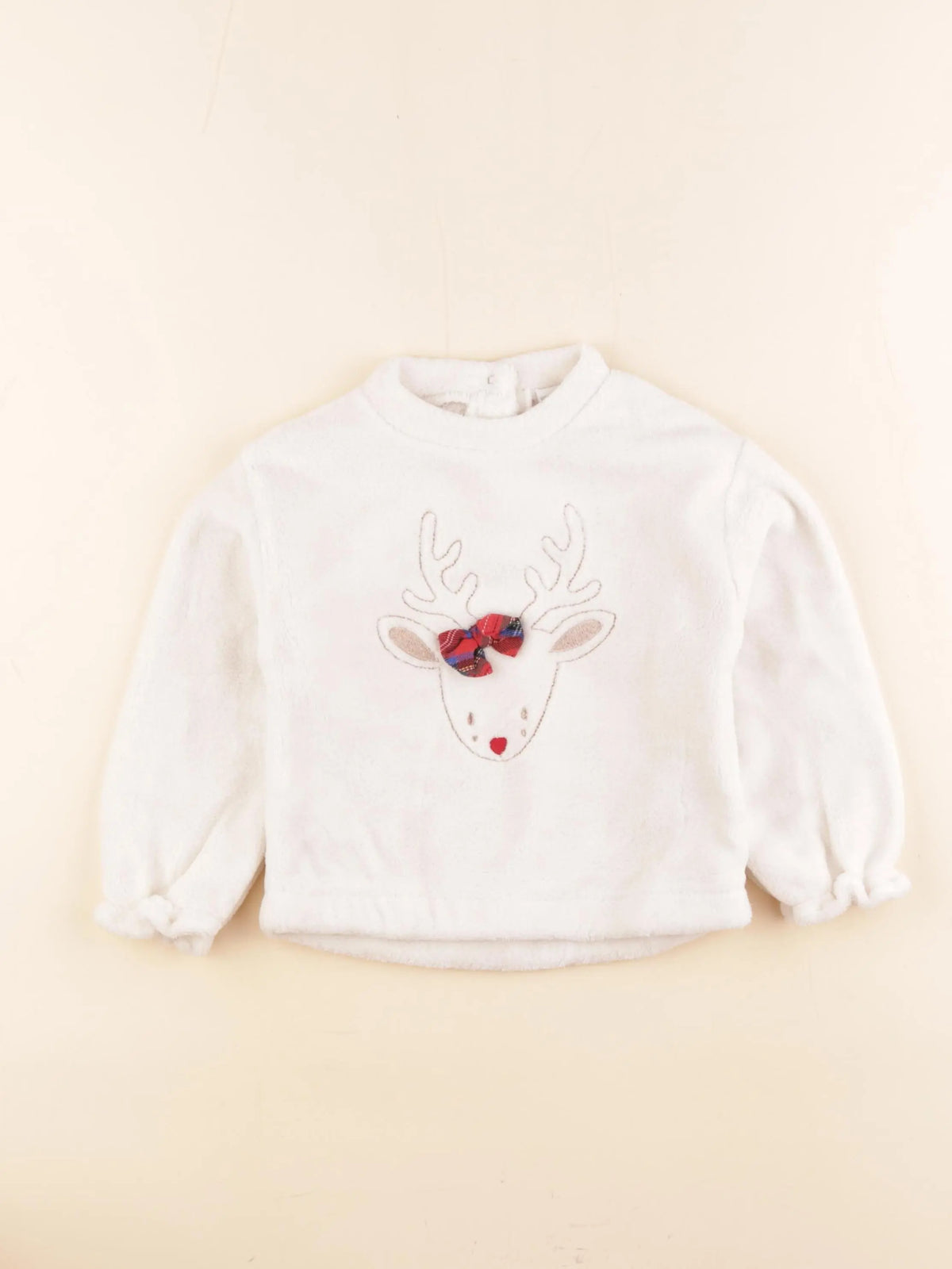 Vertbaudet - pull blanc - 36 mois