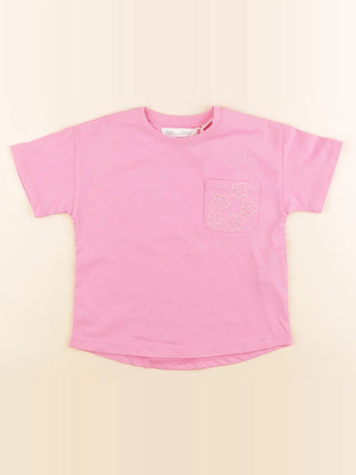 Zara - tee-shirt rose - 3 ans