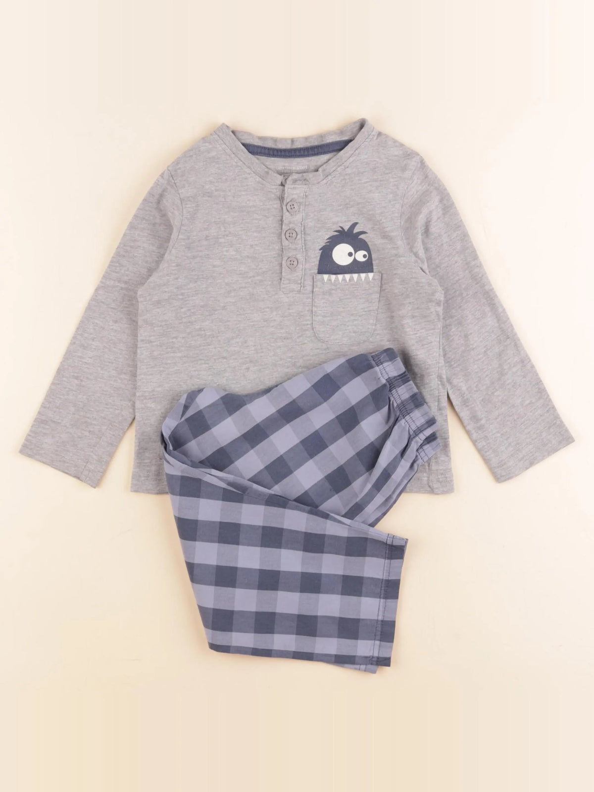 Vertbaudet - pyjama coton gris - 3 ans