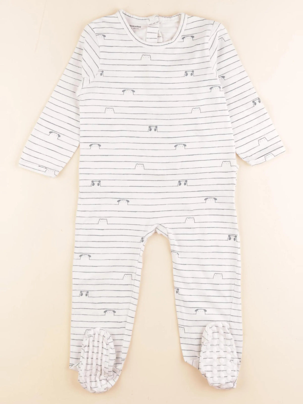 Vertbaudet - pyjama coton blanc - 24 mois