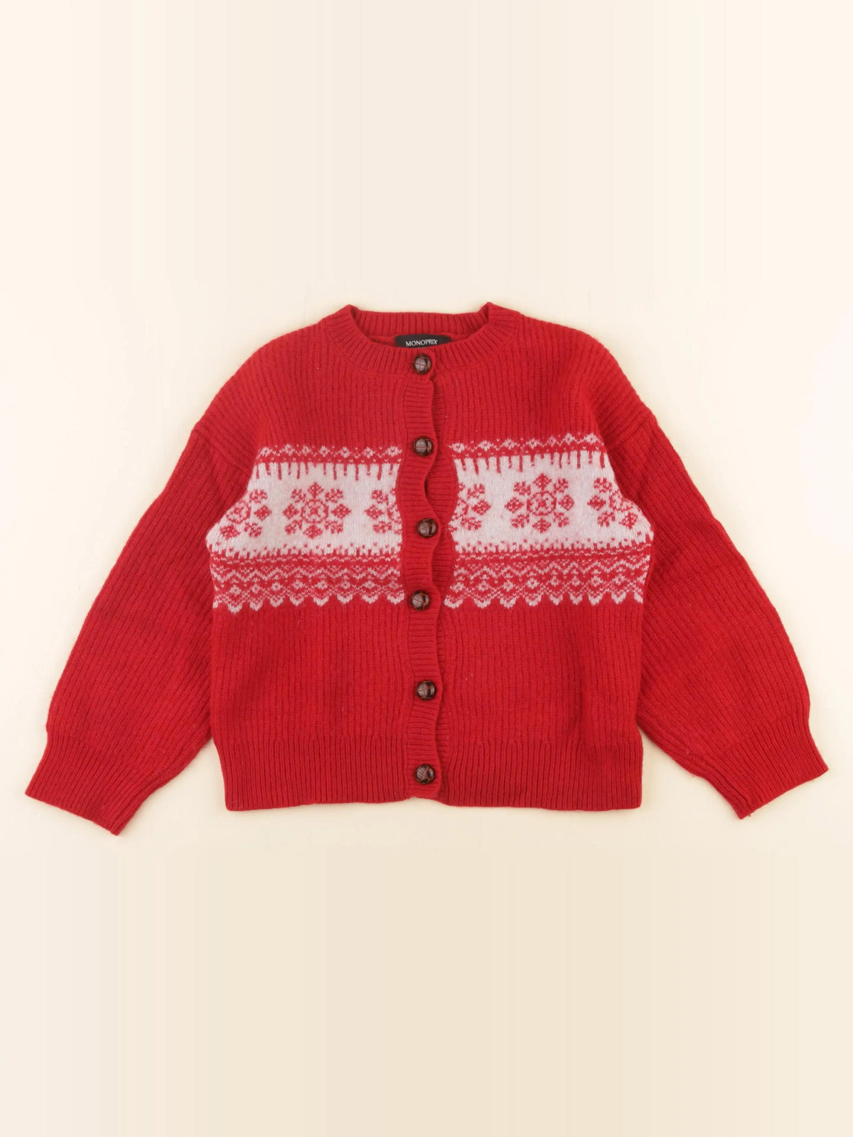 Monoprix - gilet rouge - 10 ans