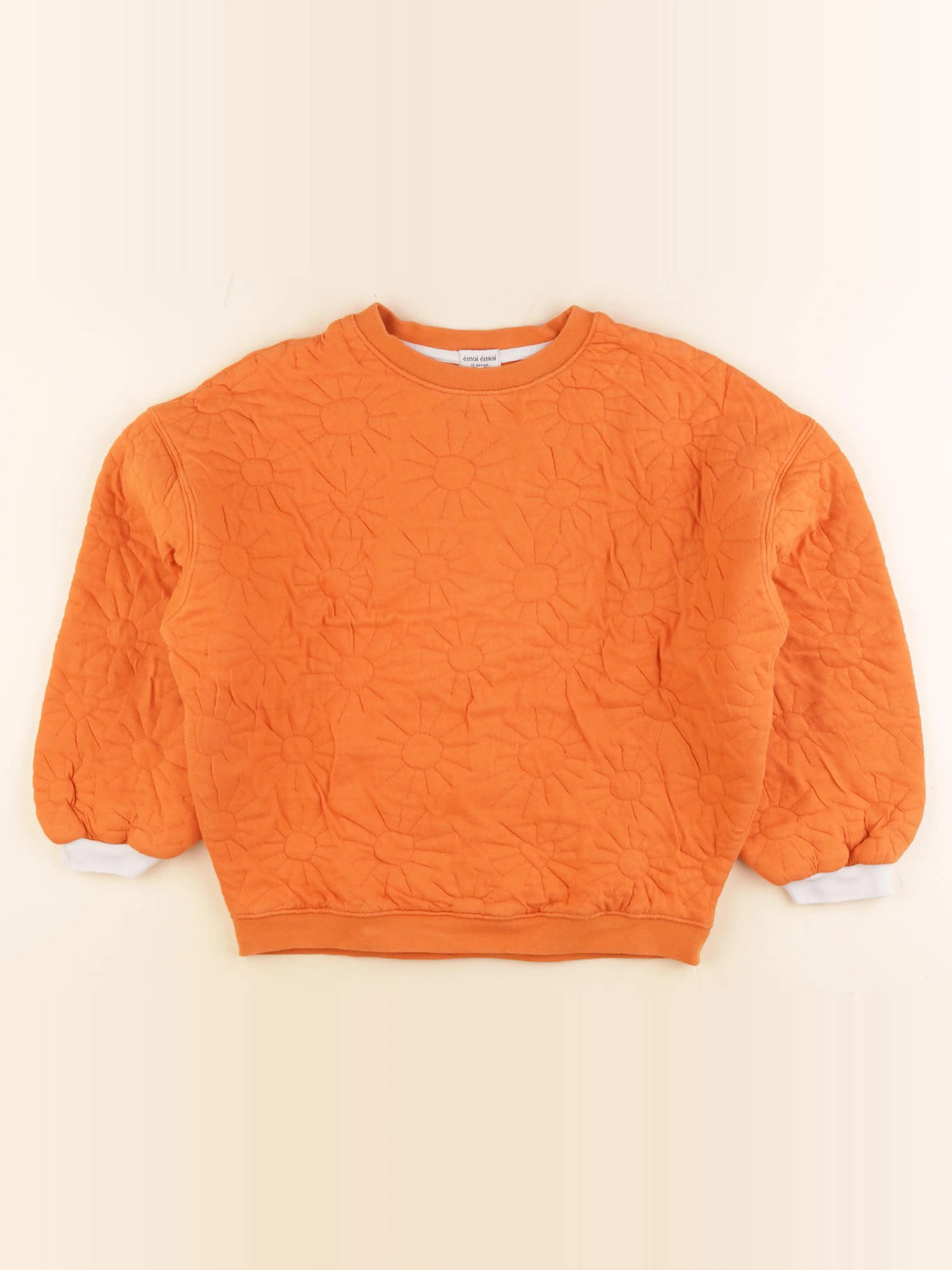 Emoi emoi - sweat orange - 8 ans